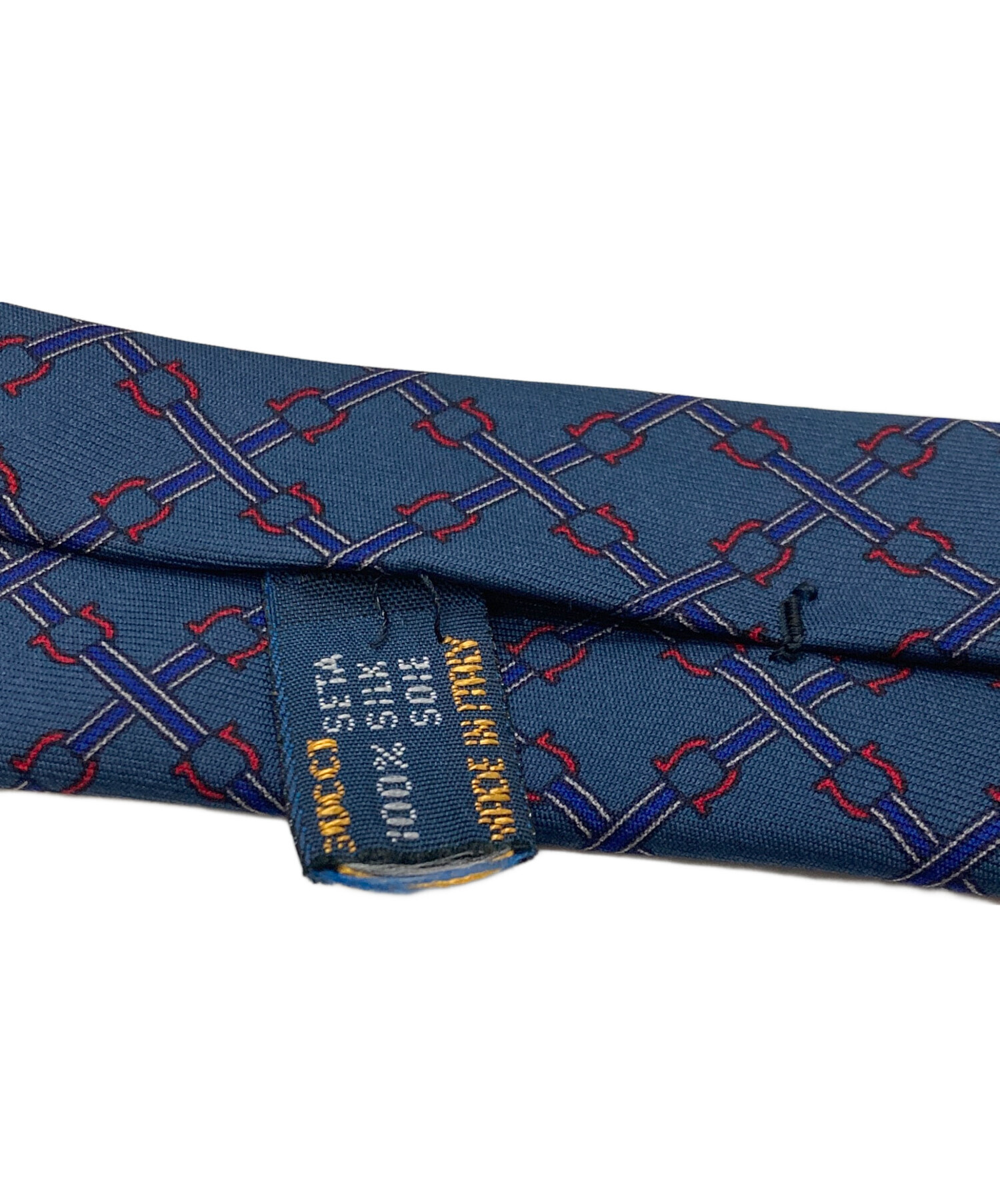 中古・古着通販】GUCCI (グッチ) シルクネクタイ ネイビー サイズ:不明