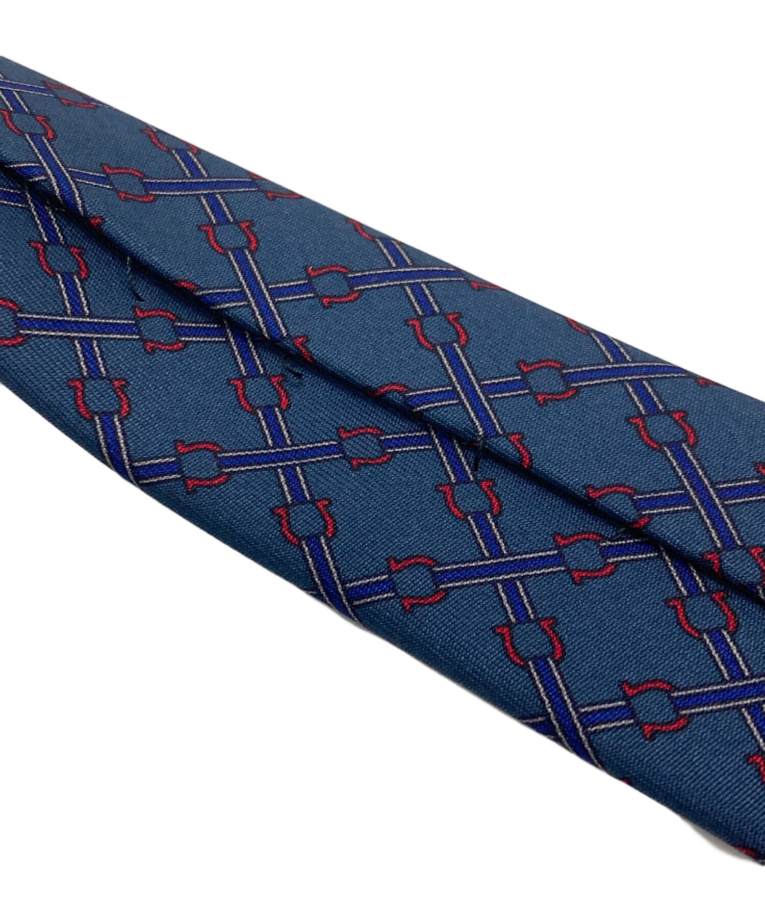 中古・古着通販】GUCCI (グッチ) シルクネクタイ ネイビー サイズ:不明