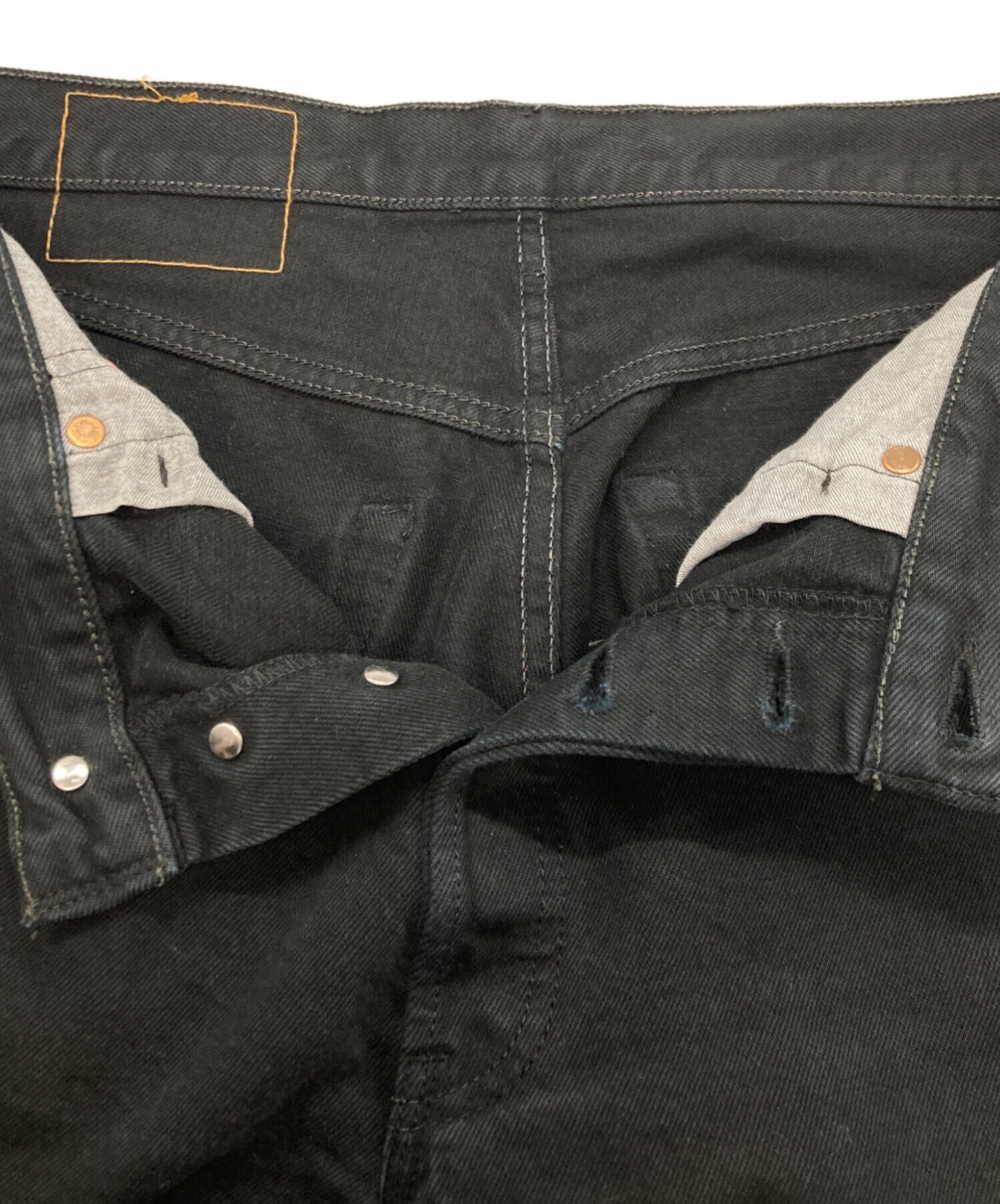 visvim ヴィザヴィム FLUXUS DENIM 後染めブラック テーパードデニム 