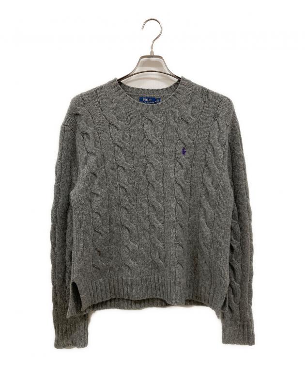 USED Polo Ralph Lauren グレー ケーブルニット セーター 中古・古着通販】POLO RALPH LAUREN (ポロ・ラルフローレン) ケーブル