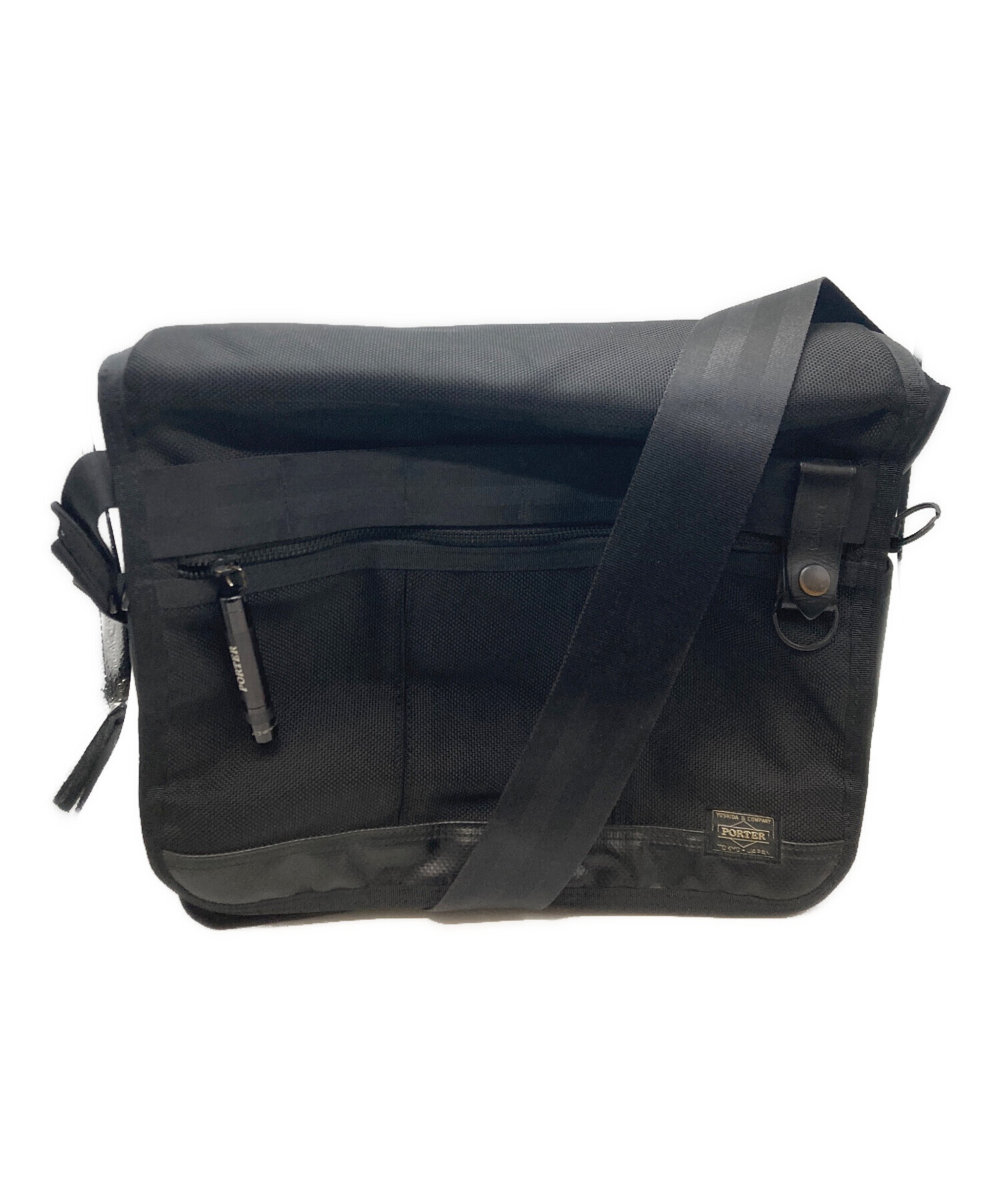 PORTER ブラック ショルダーバッグ　中古　美品！ 中古・古着通販】PORTER (ポーター) ショルダーバッグ ブラック