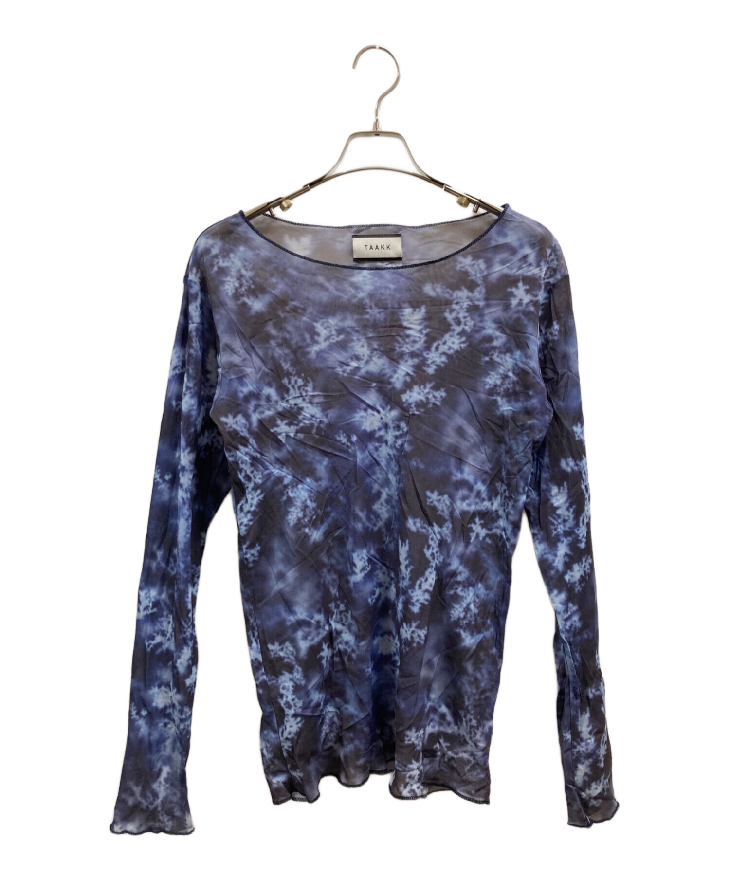 中古・古着通販】TAAKK (ターク) DENDRITIC AGATE TULLE T ネイビー