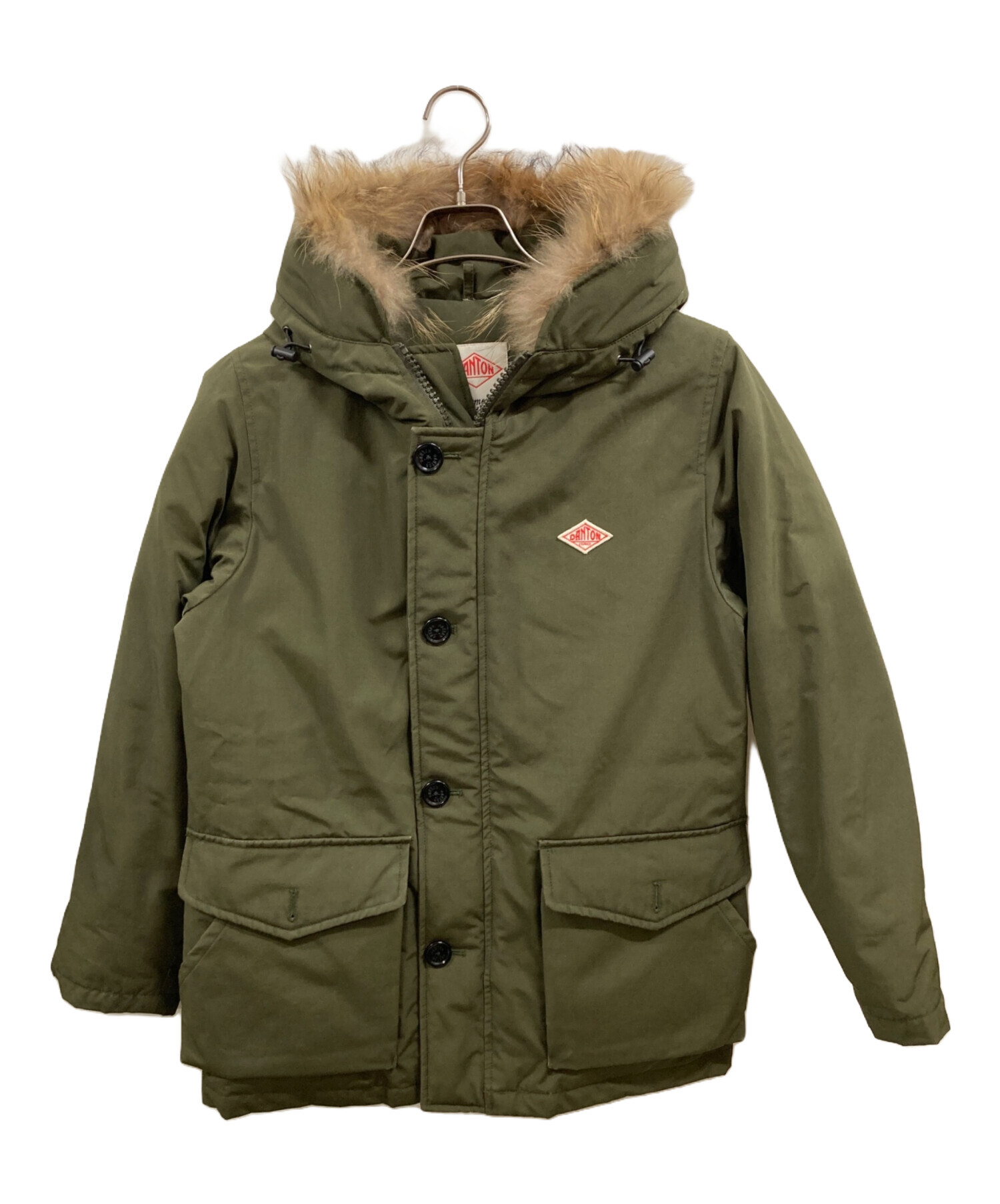中古・古着通販】DANTON (ダントン) ファー付ダウンジャケット カーキ