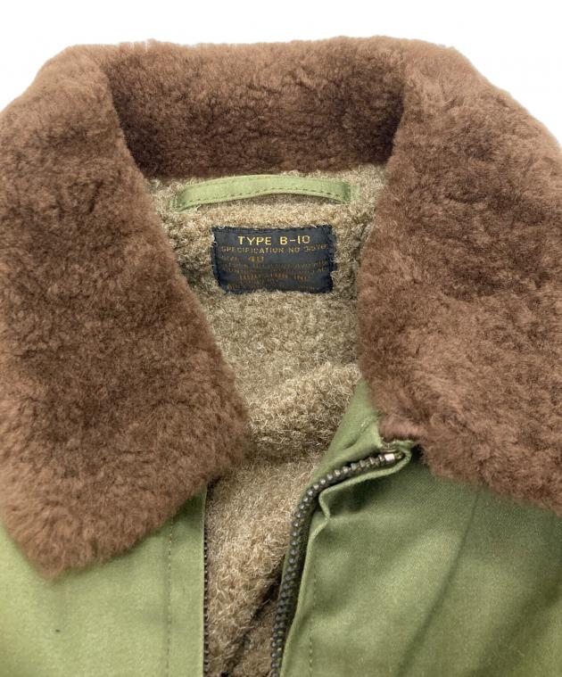ヒューストン B-10 フライトジャケット カーキ 40 メンズ　D394 中古・古着通販】HOUSTON (ヒューストン) B-10フライトジャケット