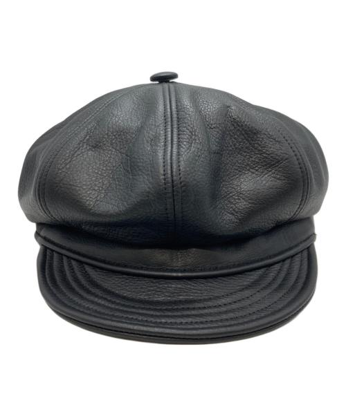 SCHOTT BROS. ブラックキャスケット 中古・古着通販】SCHOTT BROS. (ショット) レザーキャスケット