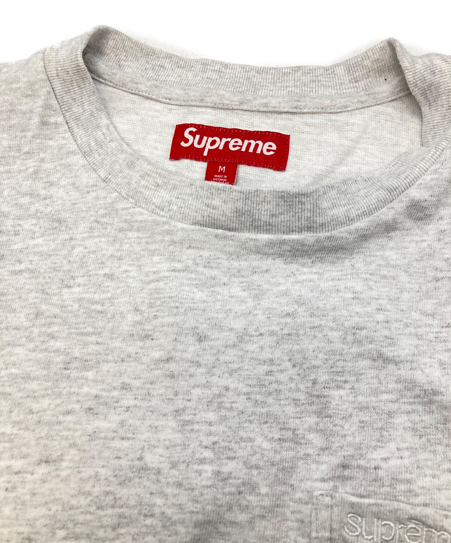 中古・古着通販】Supreme (シュプリーム) S/S Pocket Tee グレー