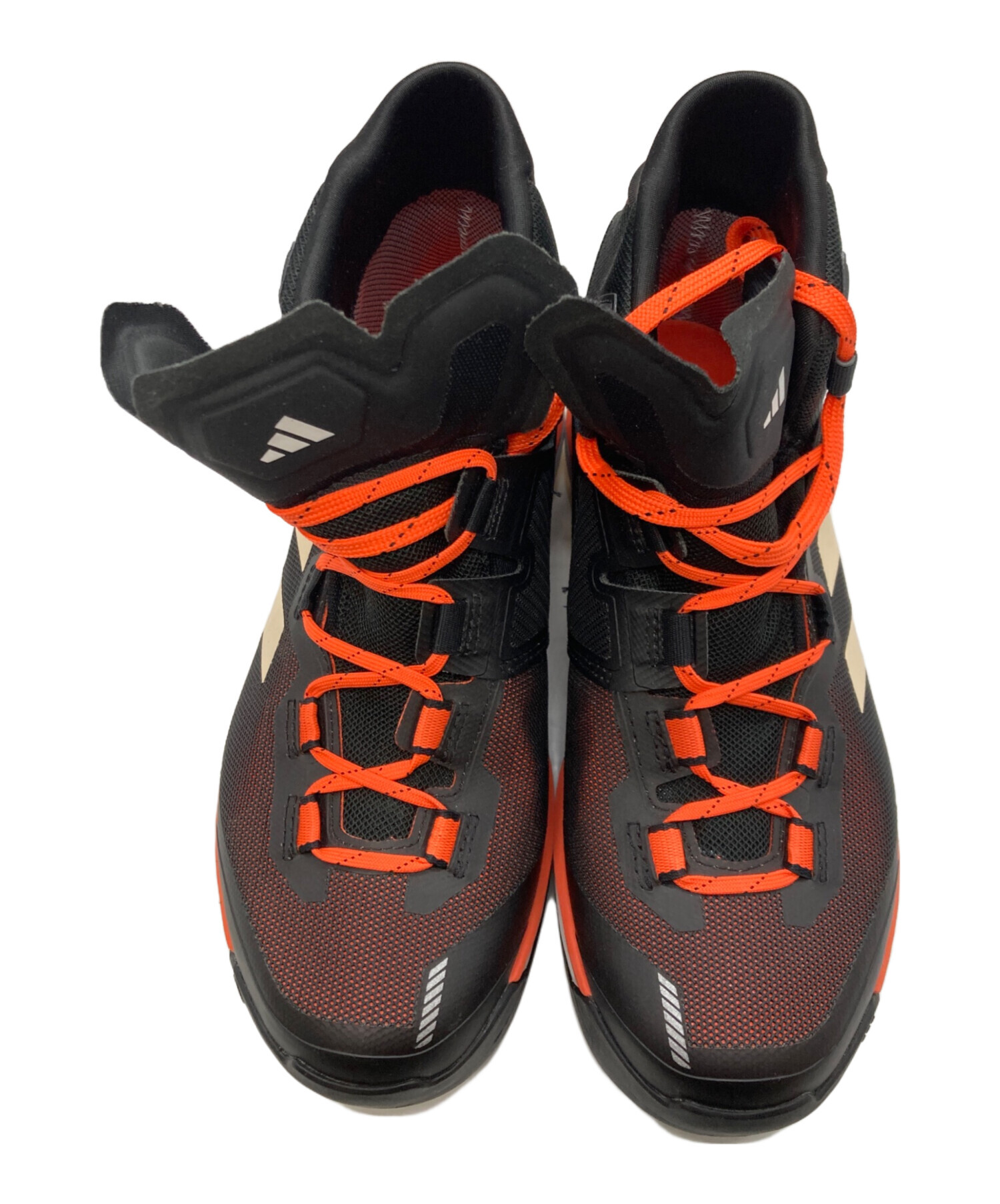 (中古)adidas レースデザイン ロングブーツ 黒/オレンジ 中古・古着通販】adidas (アディダス) GORETEX (ゴア-テックス
