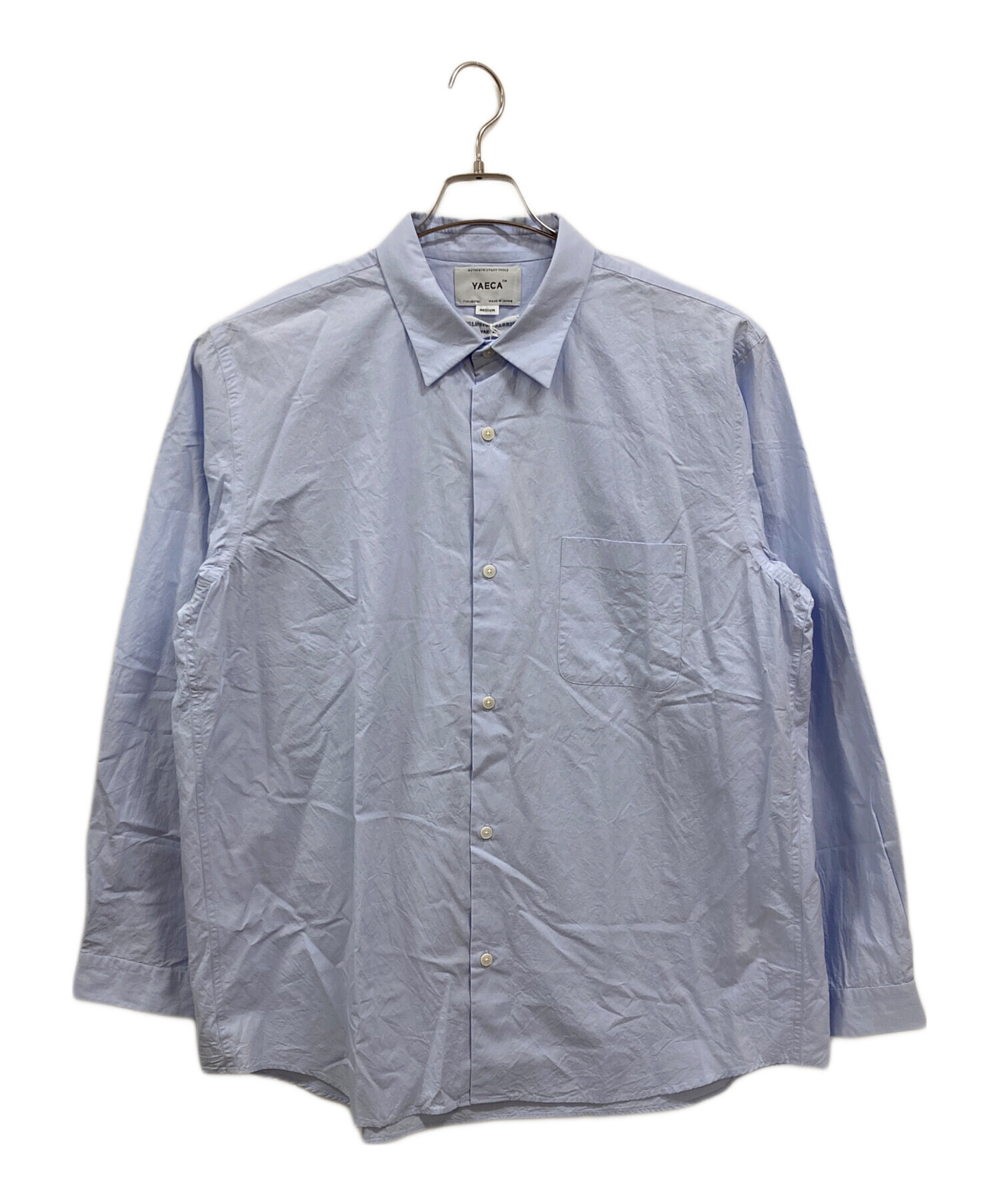 中古・古着通販】YAECA (ヤエカ) ボタンワイドシャツ 15107 ブルー