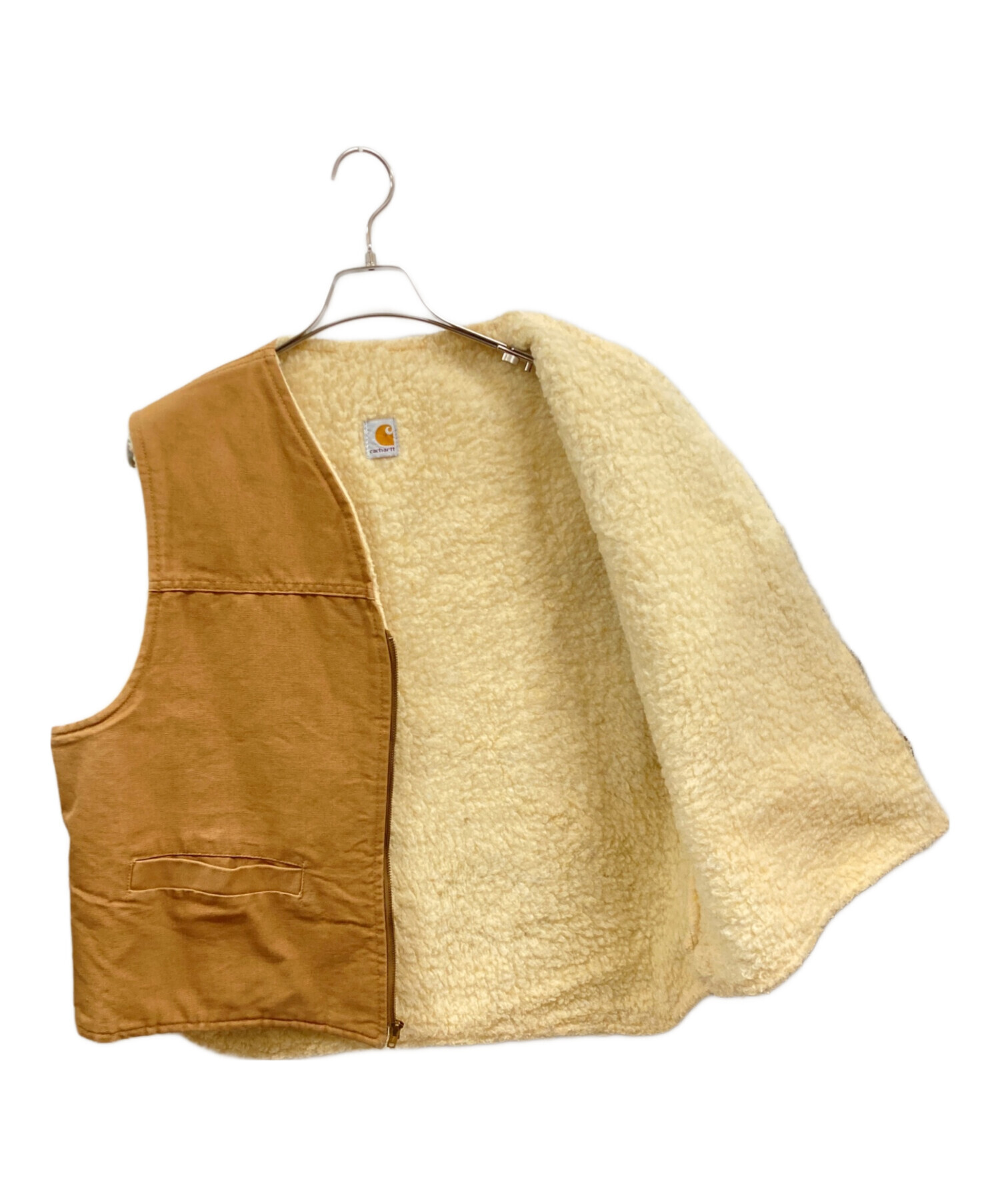 中古・古着通販】CarHartt (カーハート) 裏ボアダックベスト ベージュ