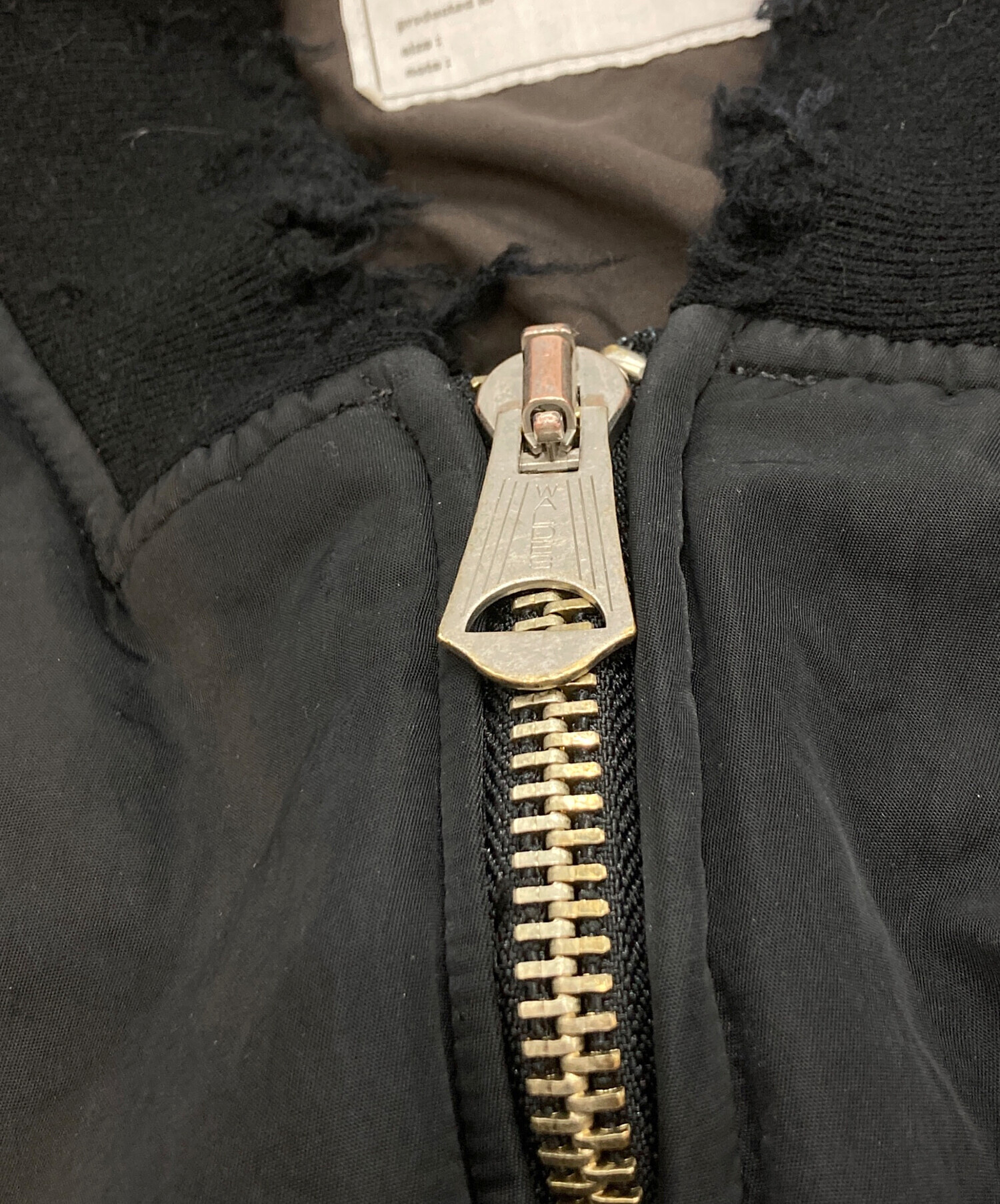 中古・古着通販】ANCELLM (アンセルム) FADED BOMBER JACKET ブラック