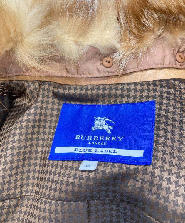 定価9万円■Burberry Blue Label　ファーコート38 BURBERRY BLUE LABELラビットファーコート ホワイト38 訳あり