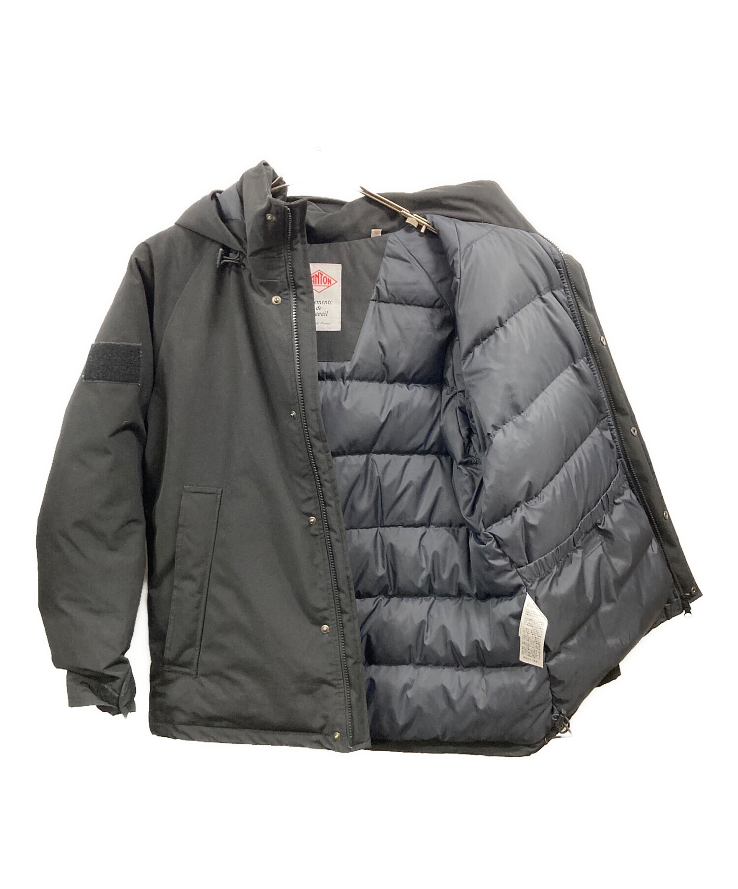 中古・古着通販】DANTON (ダントン) DOWN ARMY HOODED JACKET ブラック 