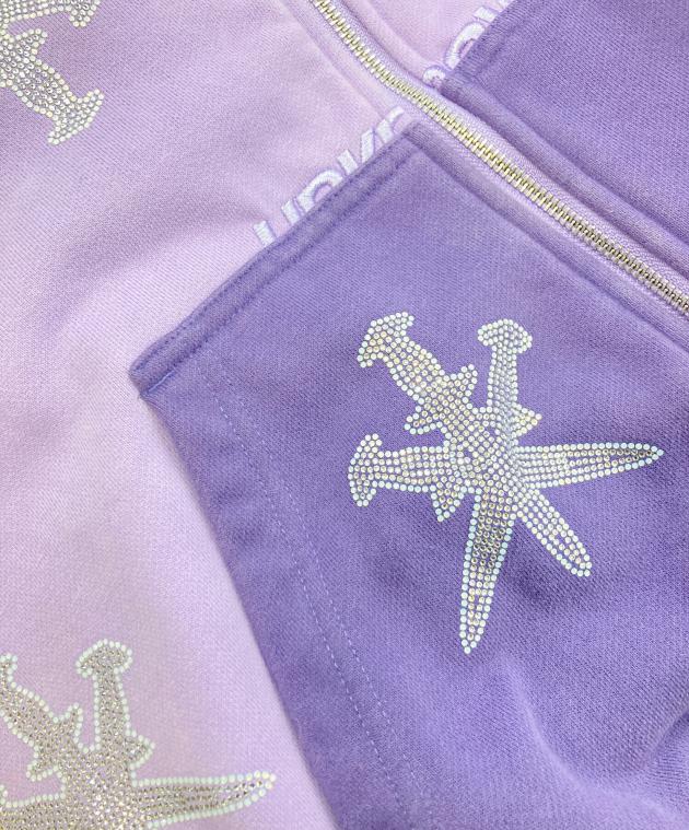 Unknown ジップアップパーカー　purple 中古・古着通販】Unknown (アンノーン) ジップパーカー パープル