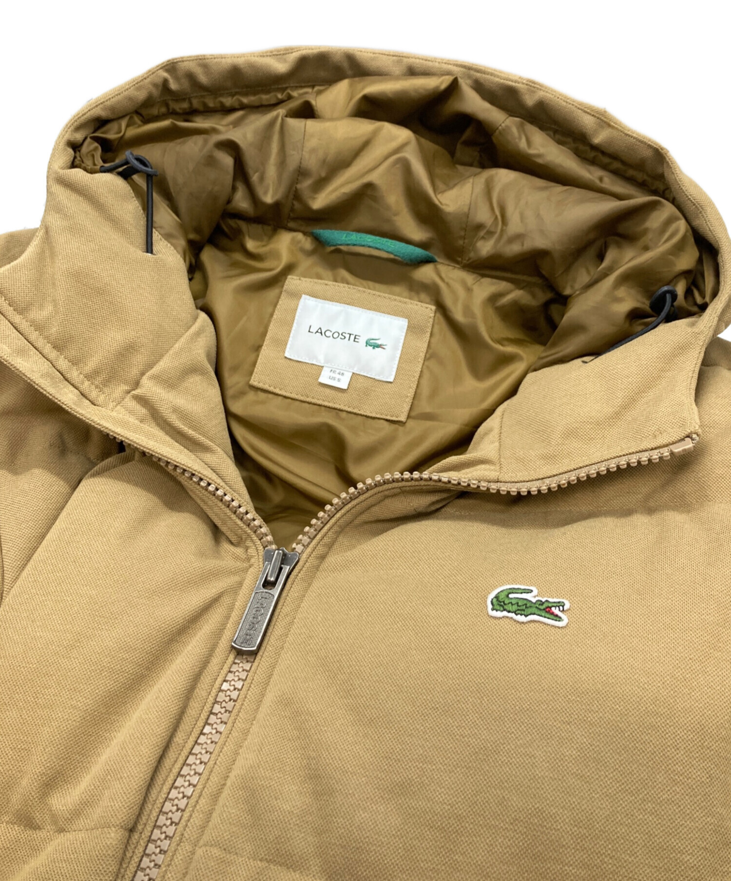 中古・古着通販】LACOSTE (ラコステ) ピケダウンジャケット ベージュ