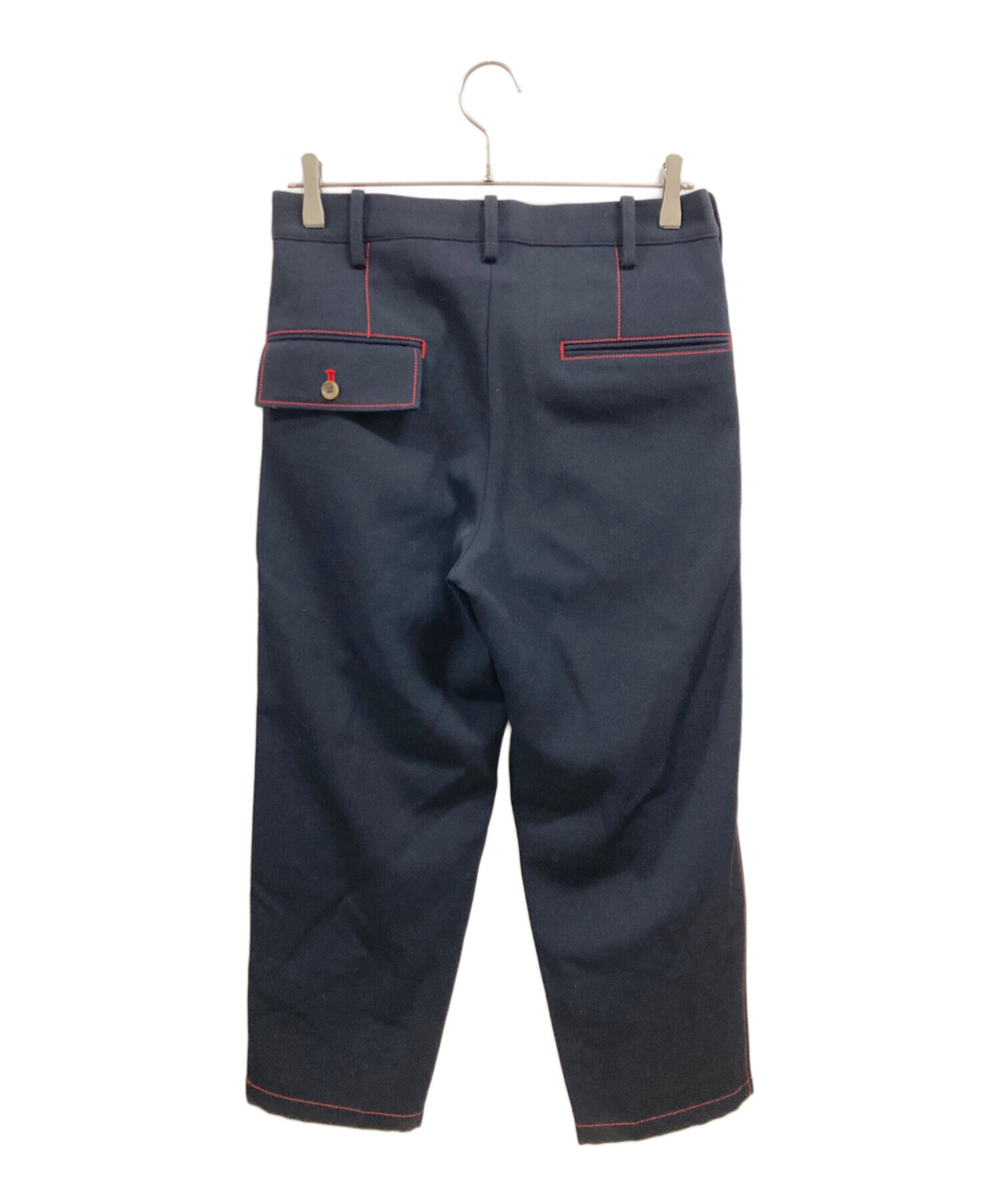 中古・古着通販】KOHKI (コッキ) ステッチタックパンツ ネイビー