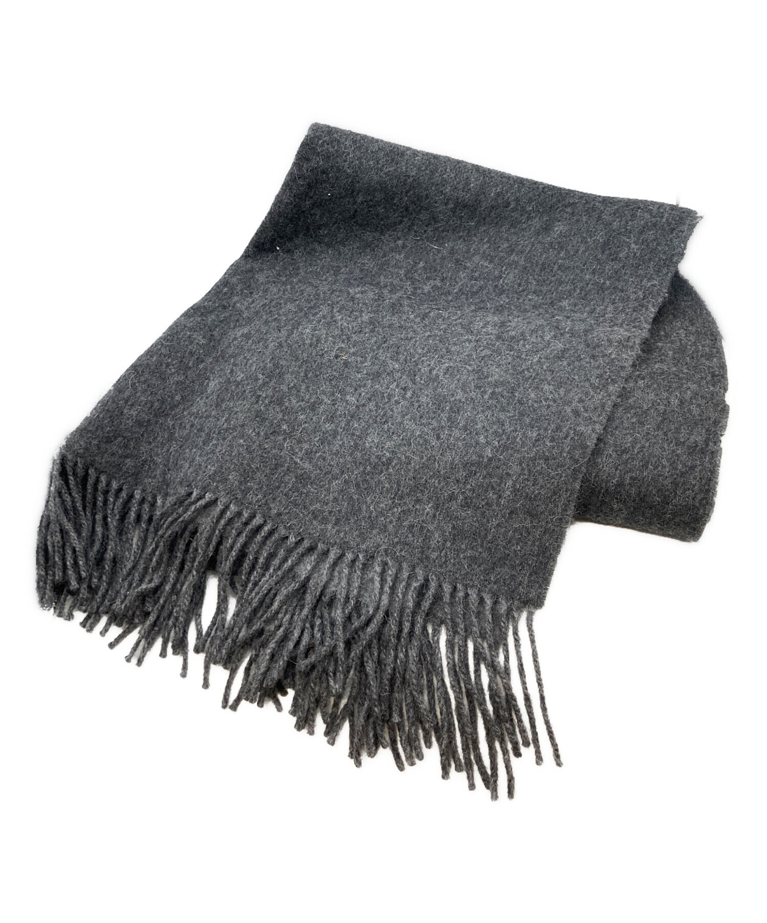 WIRROW ALPACA WOOL STOLE アルパカウールストール　グレー 中古・古着通販】THROW (スロー) アルパカ混大判ストール グレー