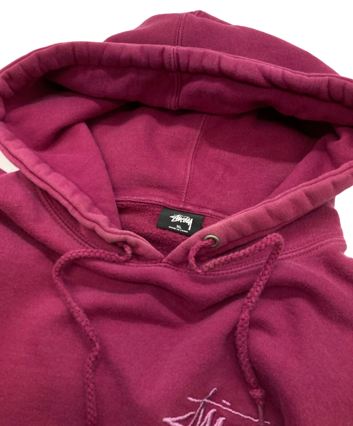 中古・古着通販】stussy (ステューシー) 刺繍ロゴプルオーバーパーカー