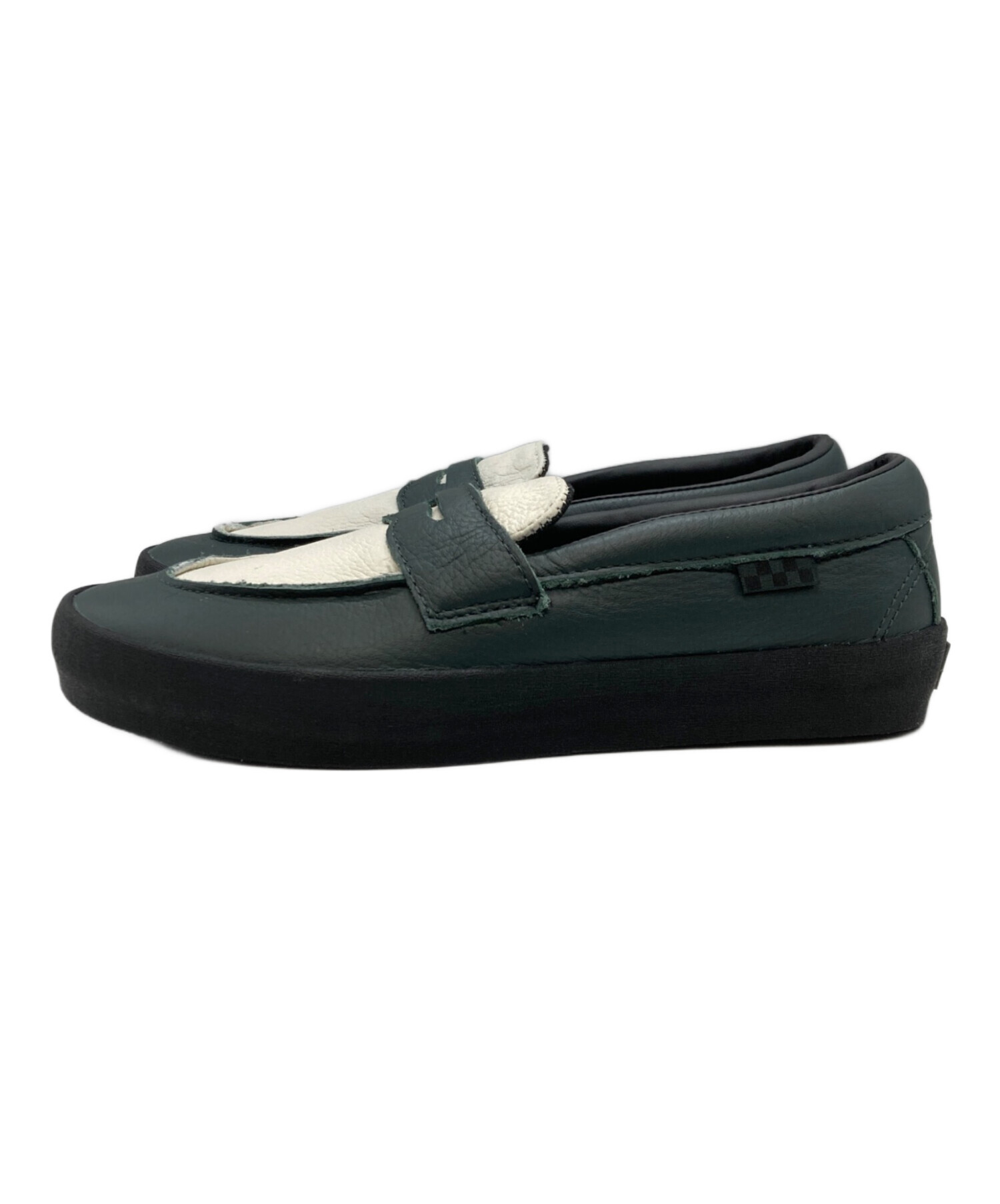 中古・古着通販】VANS (ヴァンズ) SKATE LOAFER ホワイト×グリーン 