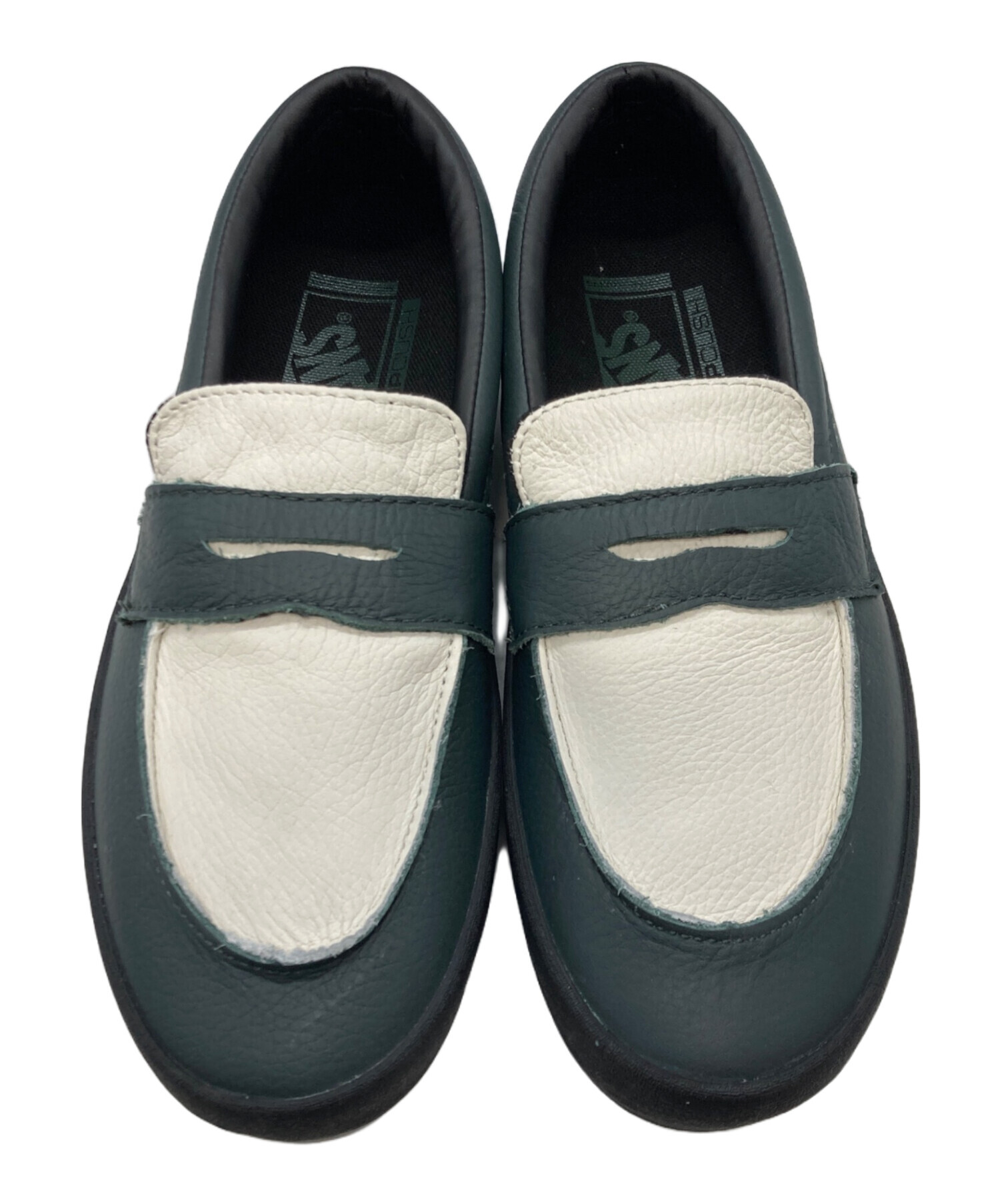 中古・古着通販】VANS (ヴァンズ) SKATE LOAFER ホワイト×グリーン 