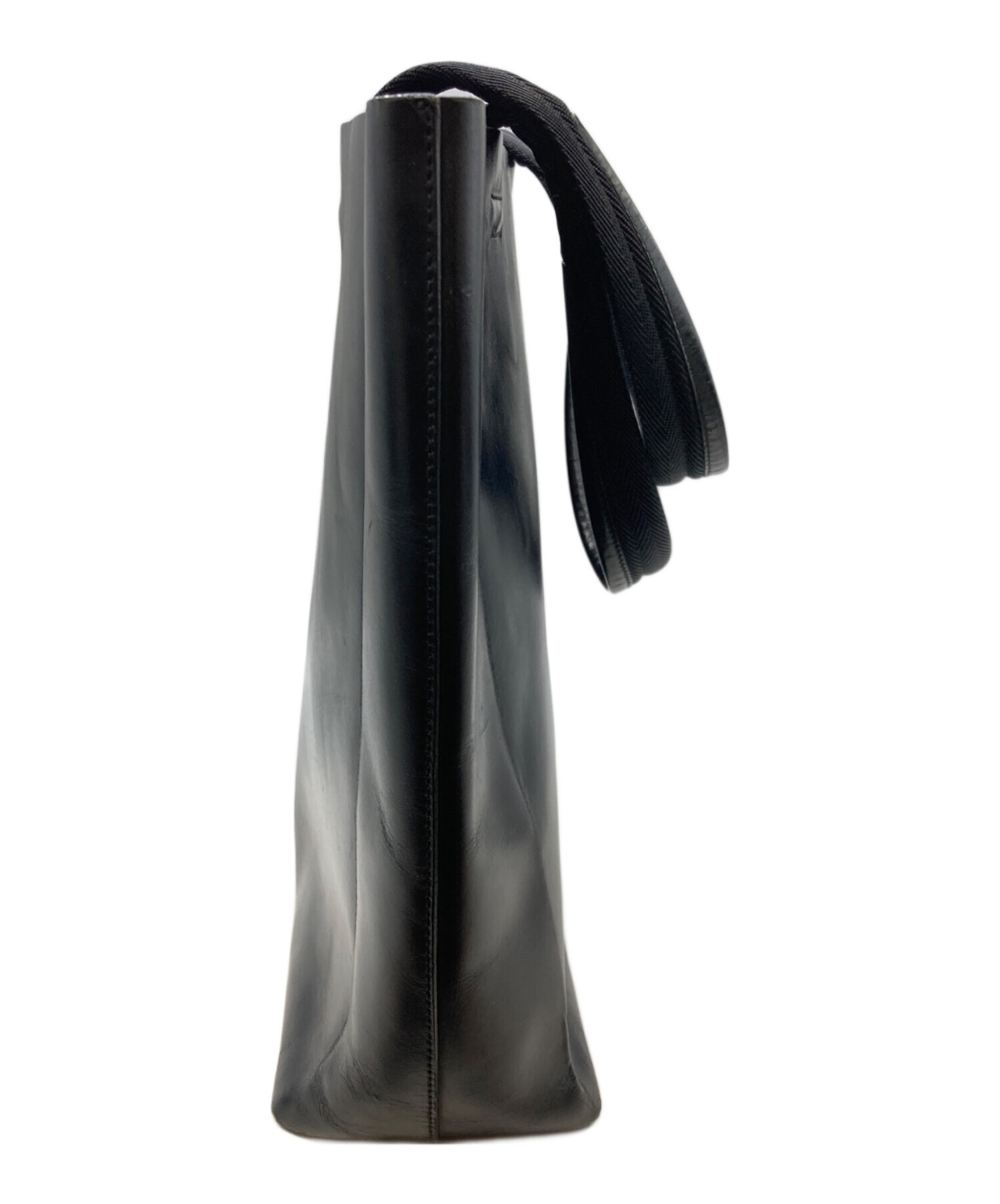 中古・古着通販】PRADA (プラダ) ロゴ型抜きレザートートバッグ