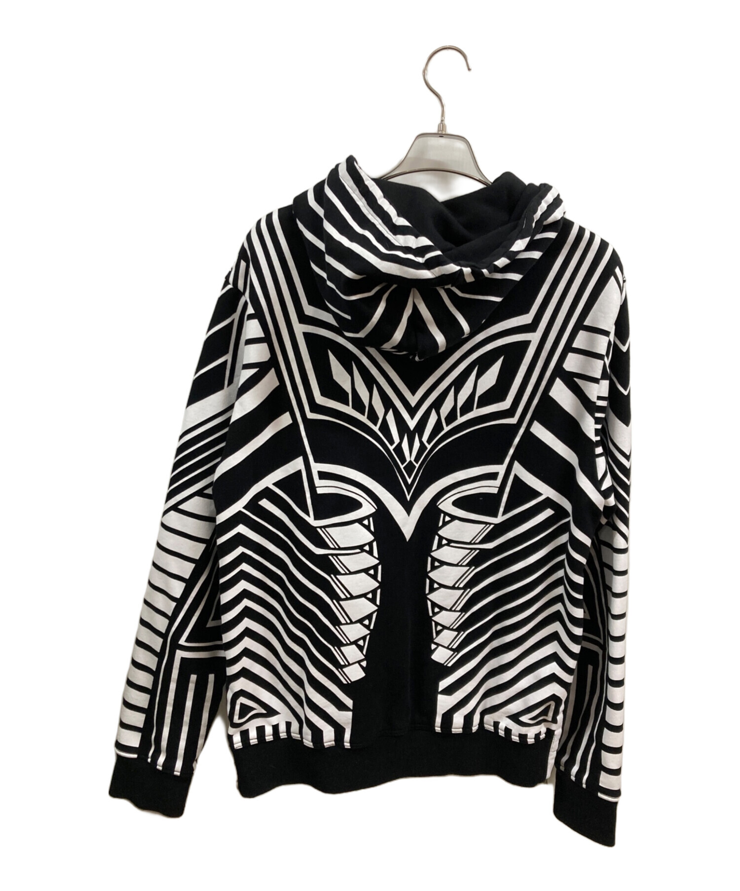 パーカー白黒 中古・古着通販 BALMAIN バルマン ジップパーカー 