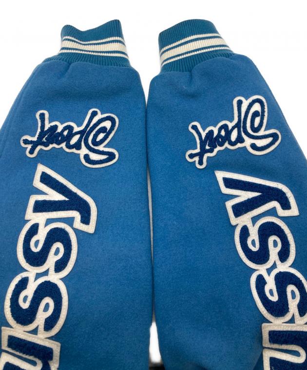 stussy ステューシー サーフチームハリントンジャケット ブルー 青　M 中古・古着通販】stussy (ステューシー) Versity Jacket Competition
