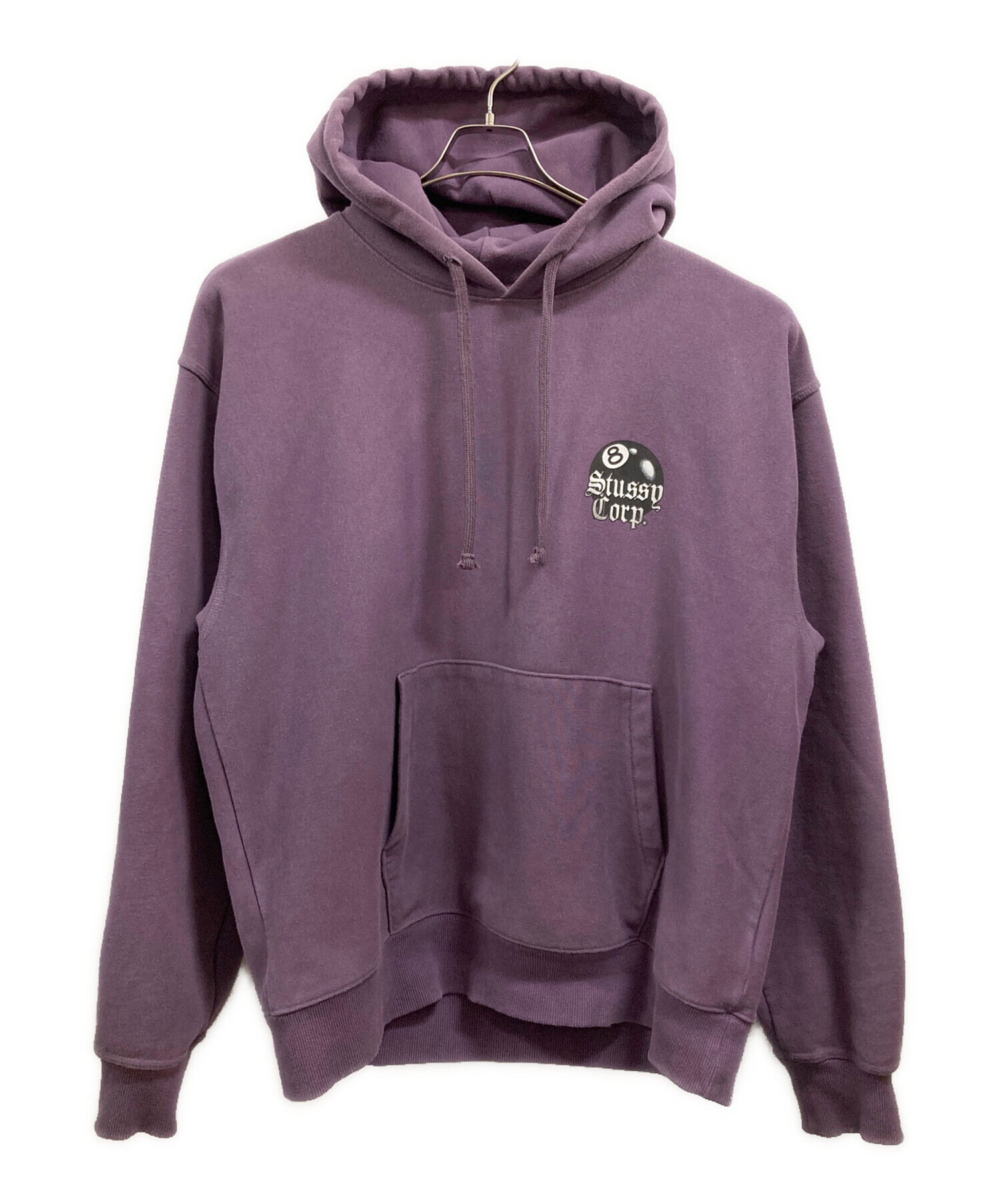中古・古着通販】stussy (ステューシー) 8 BALL CORP. HOODIE パープル