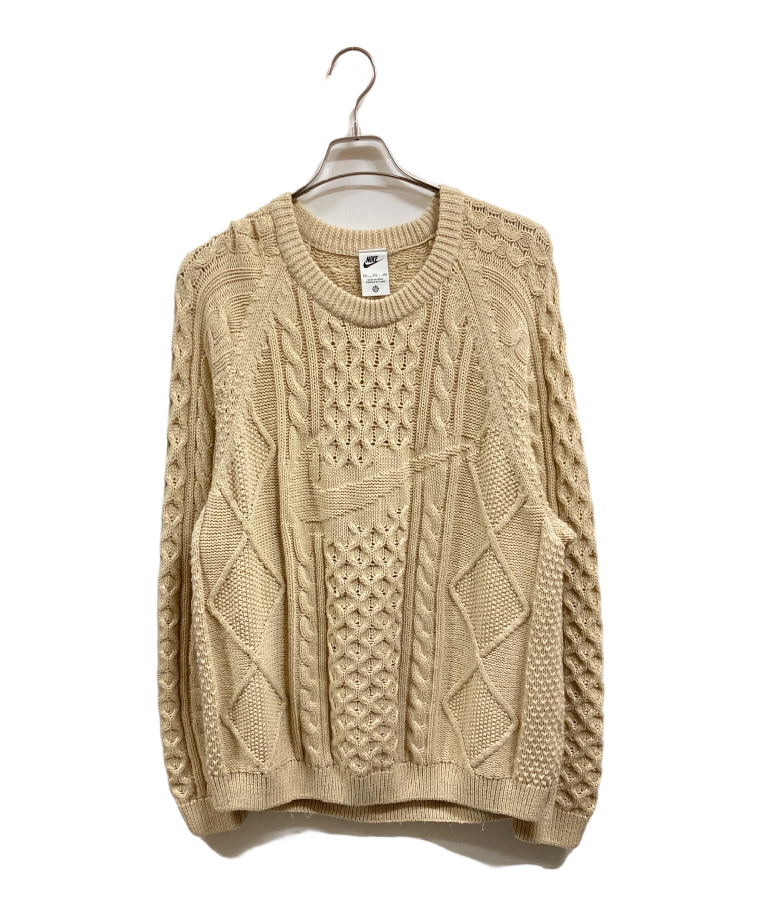 中古・古着通販】NIKE (ナイキ) AS M NL CABLE KNIT SWEATER LS RATTAN 