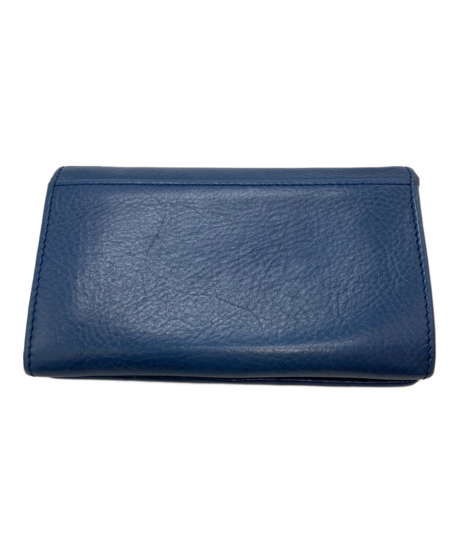 中古・古着通販】HIROFU (ヒロフ) 2つ折りレザー財布 ブルー｜ブランド