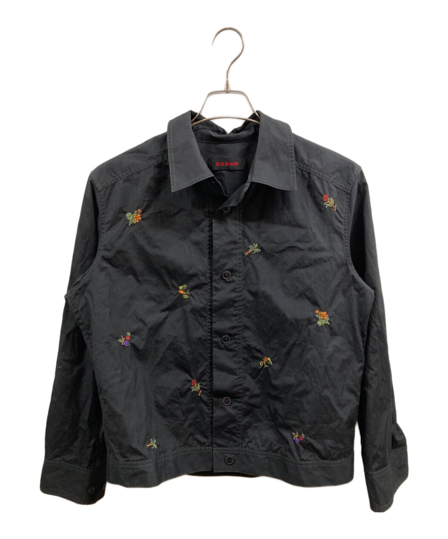 新品▲定価4.7万▲CABaNキャバン//コットンエンブロイダリーブルゾン▲黒 中古・古着通販】CABaN (キャバン) コットン エンブロイダリーブルゾン