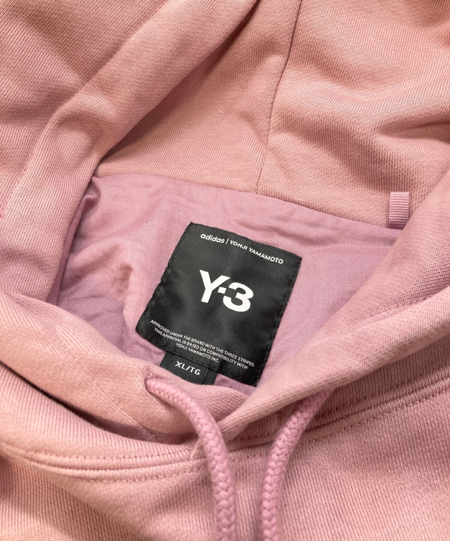 中古・古着通販】Y-3 (ワイスリー) Brushed Terry Hoodie ピンク 