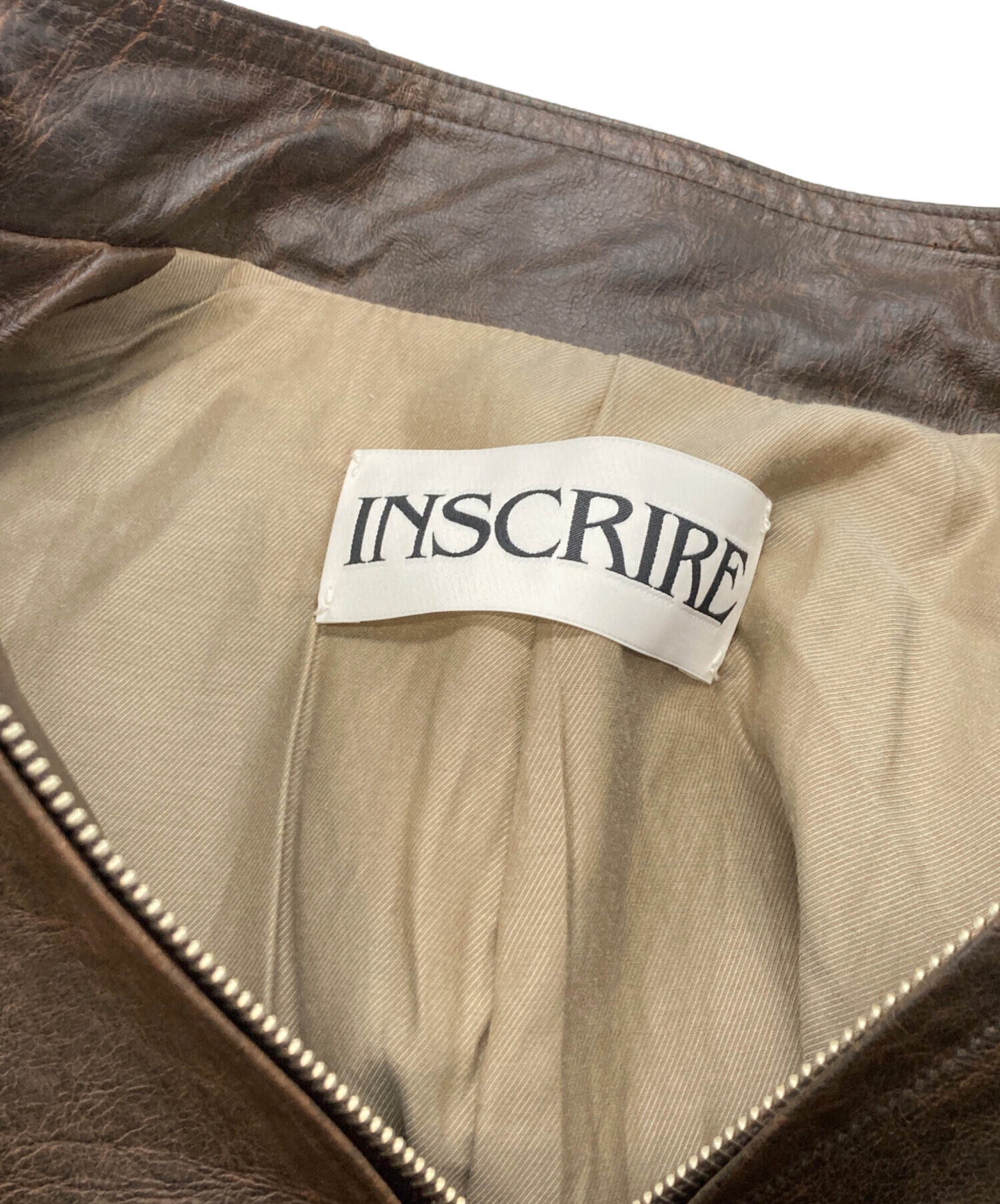 中古・古着通販】INSCRIRE (アンスクリア) Fake Leather Three Pocket