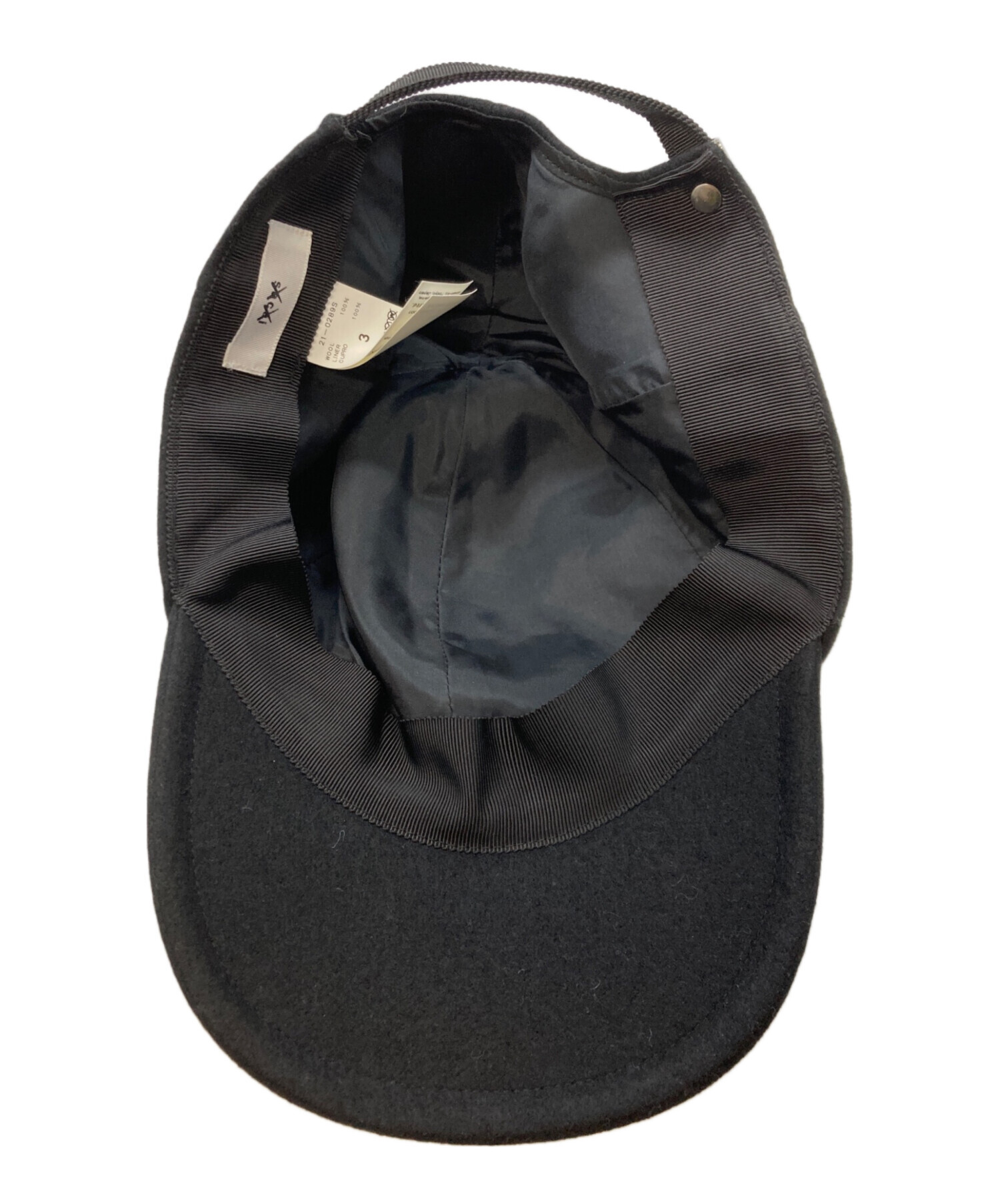 中古・古着通販】sacai (サカイ) Melton Cap ブラック サイズ:3