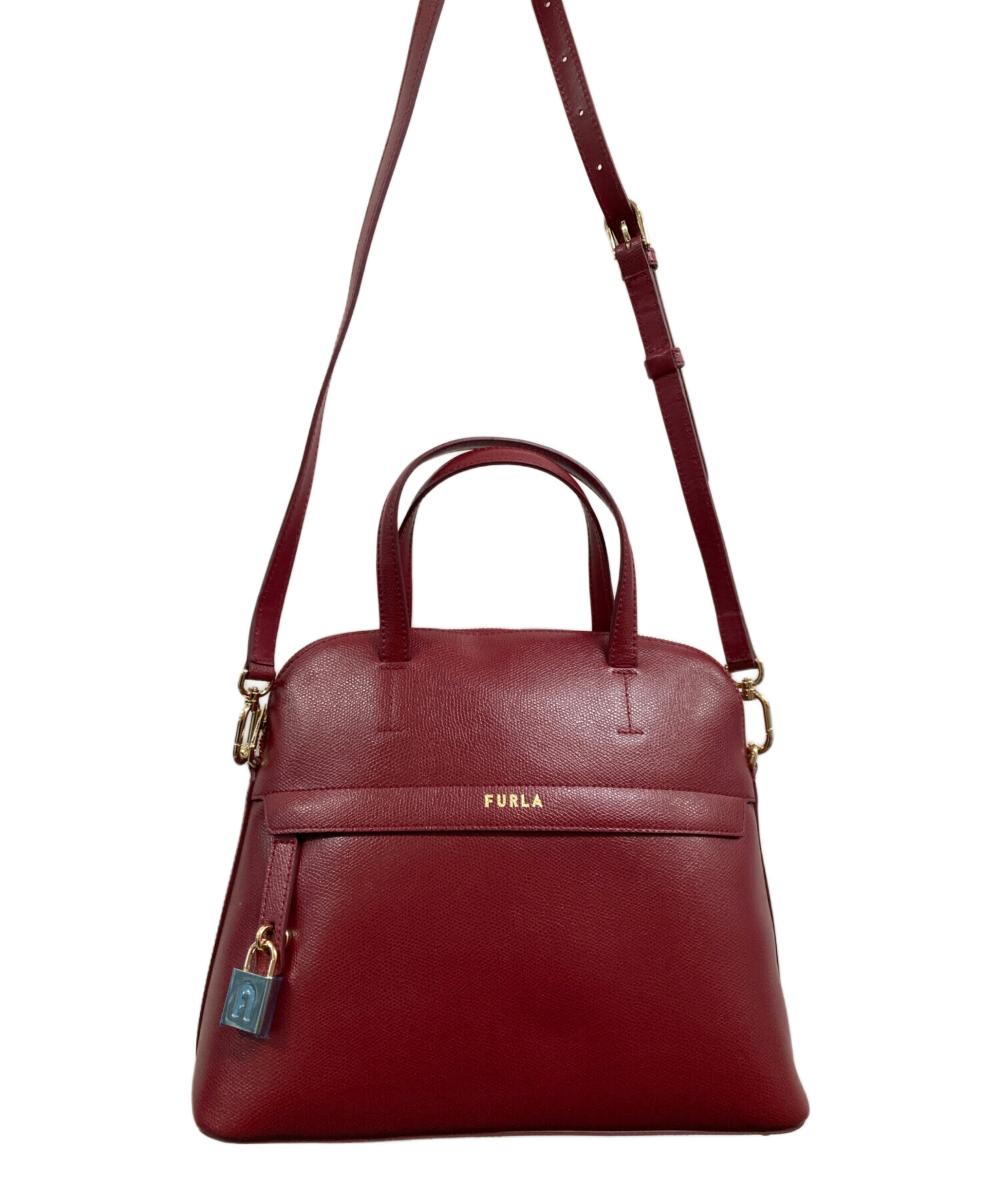 中古・古着通販】FURLA (フルラ) パイパー2WAYバッグ レッド｜ブランド