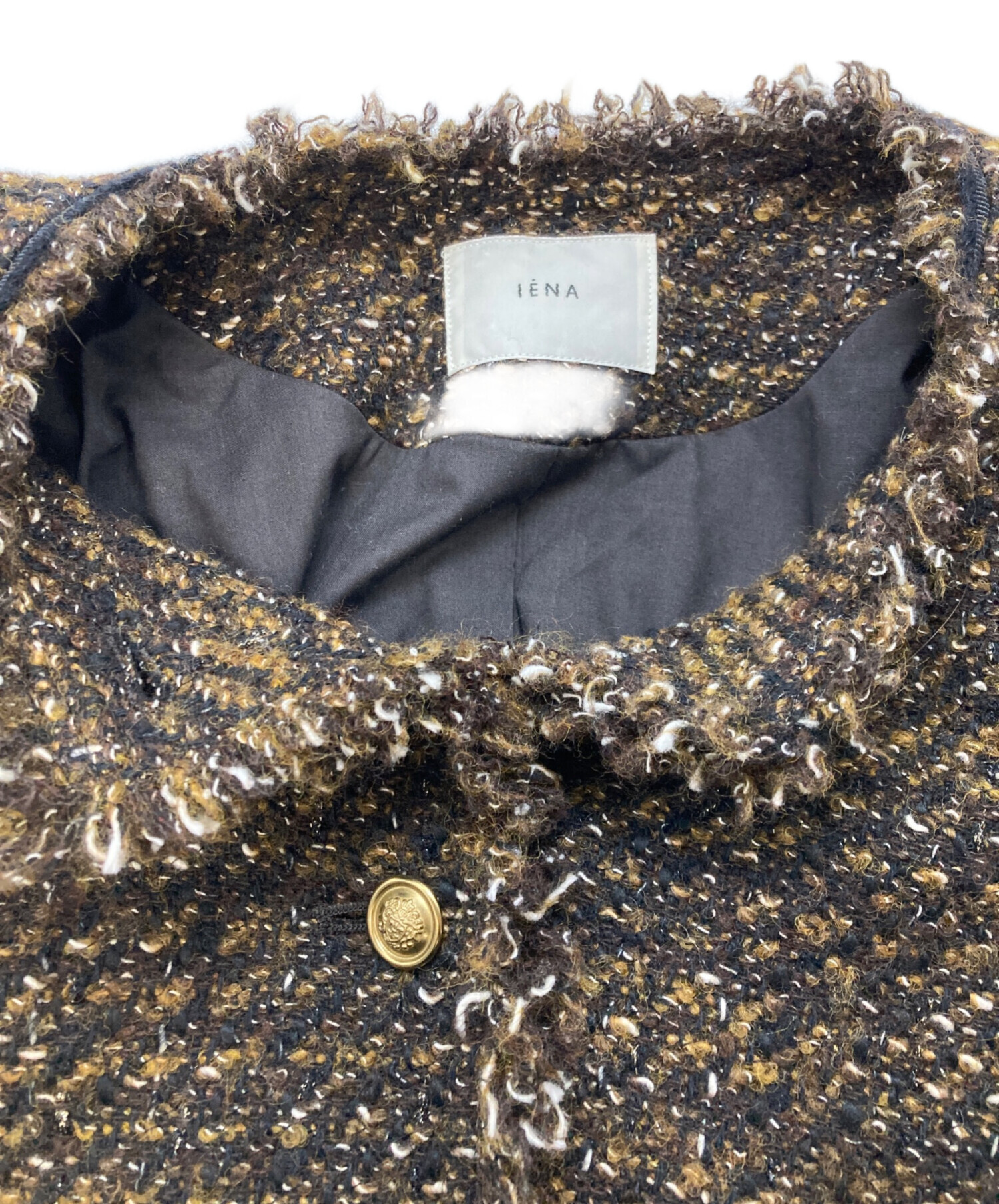 中古・古着通販】IENA (イエナ) GIOLICA ツイードジャケット ブラウン