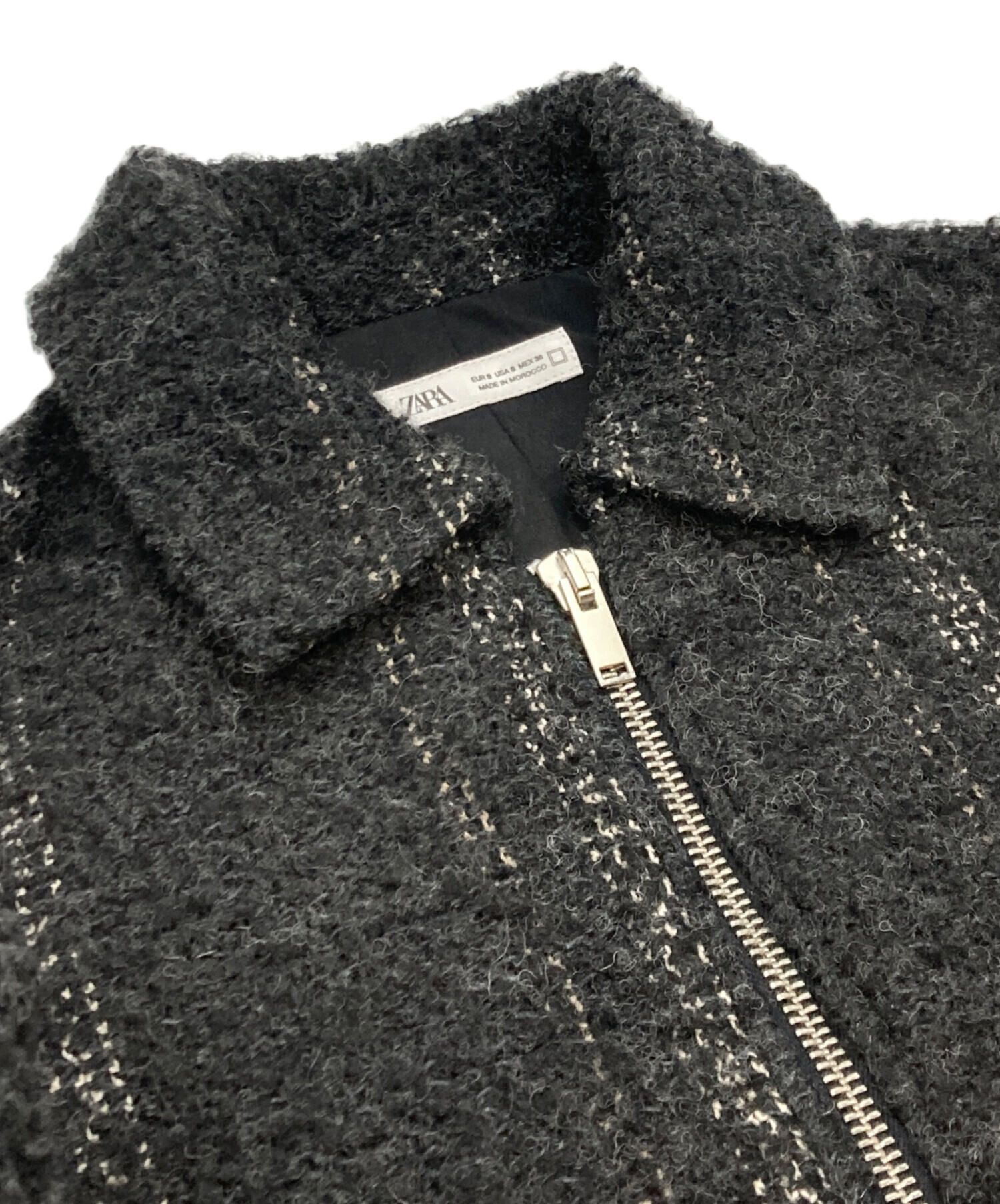 中古・古着通販】ZARA (ザラ) ジップアップジャケット ブラック サイズ 