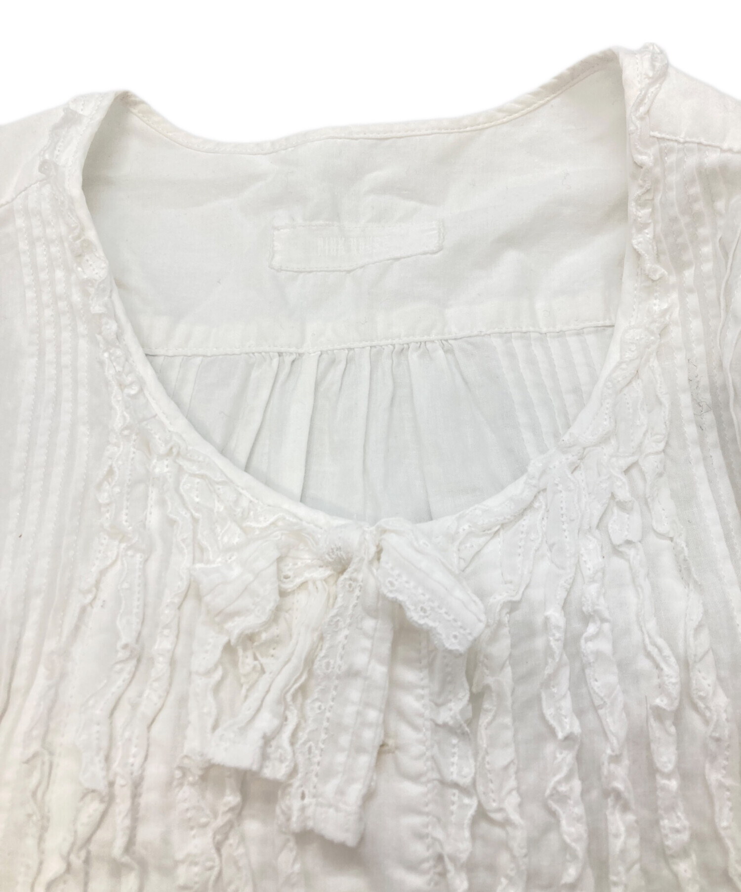 中古・古着通販】PINK HOUSE (ピンクハウス) ブラウス ホワイト サイズ