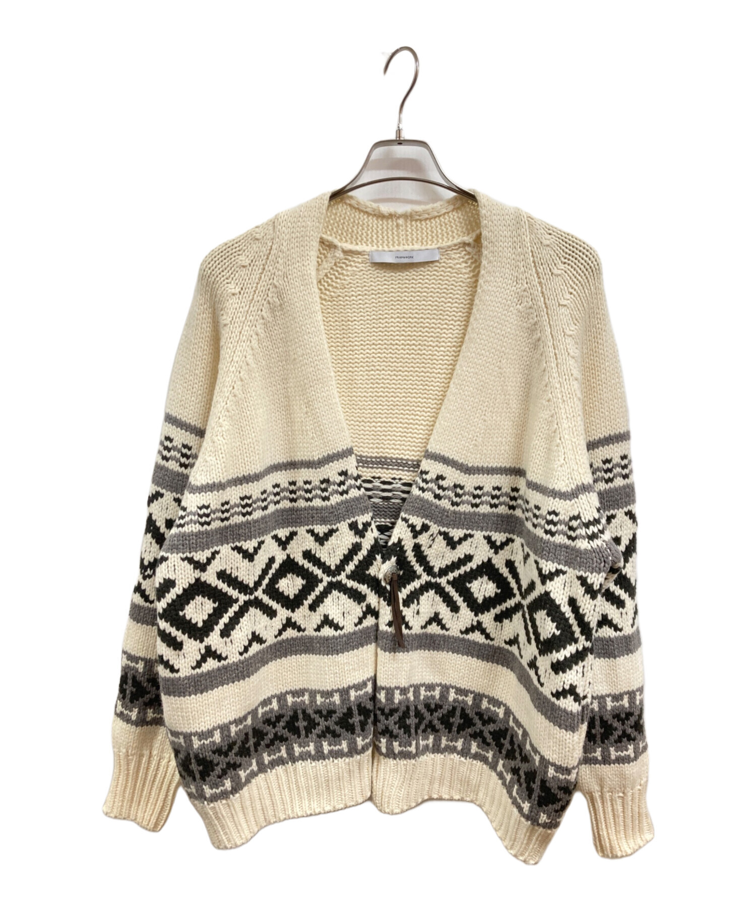 中古・古着通販】FRAMeWORK (フレームワーク) ジャガードカーディガン