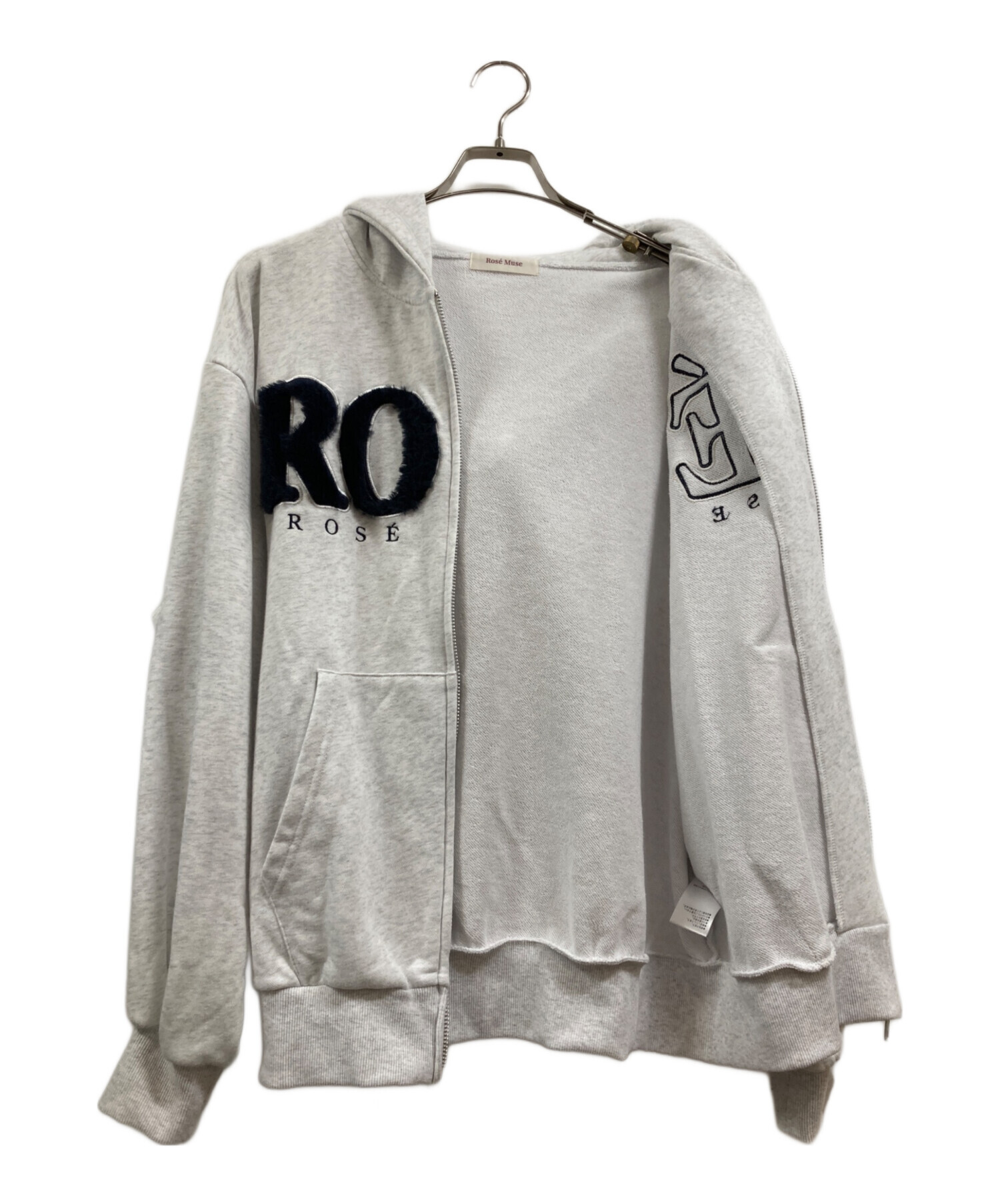 中古・古着通販】Rose Muse (ロゼミューズ) Fur logo zip hoodie