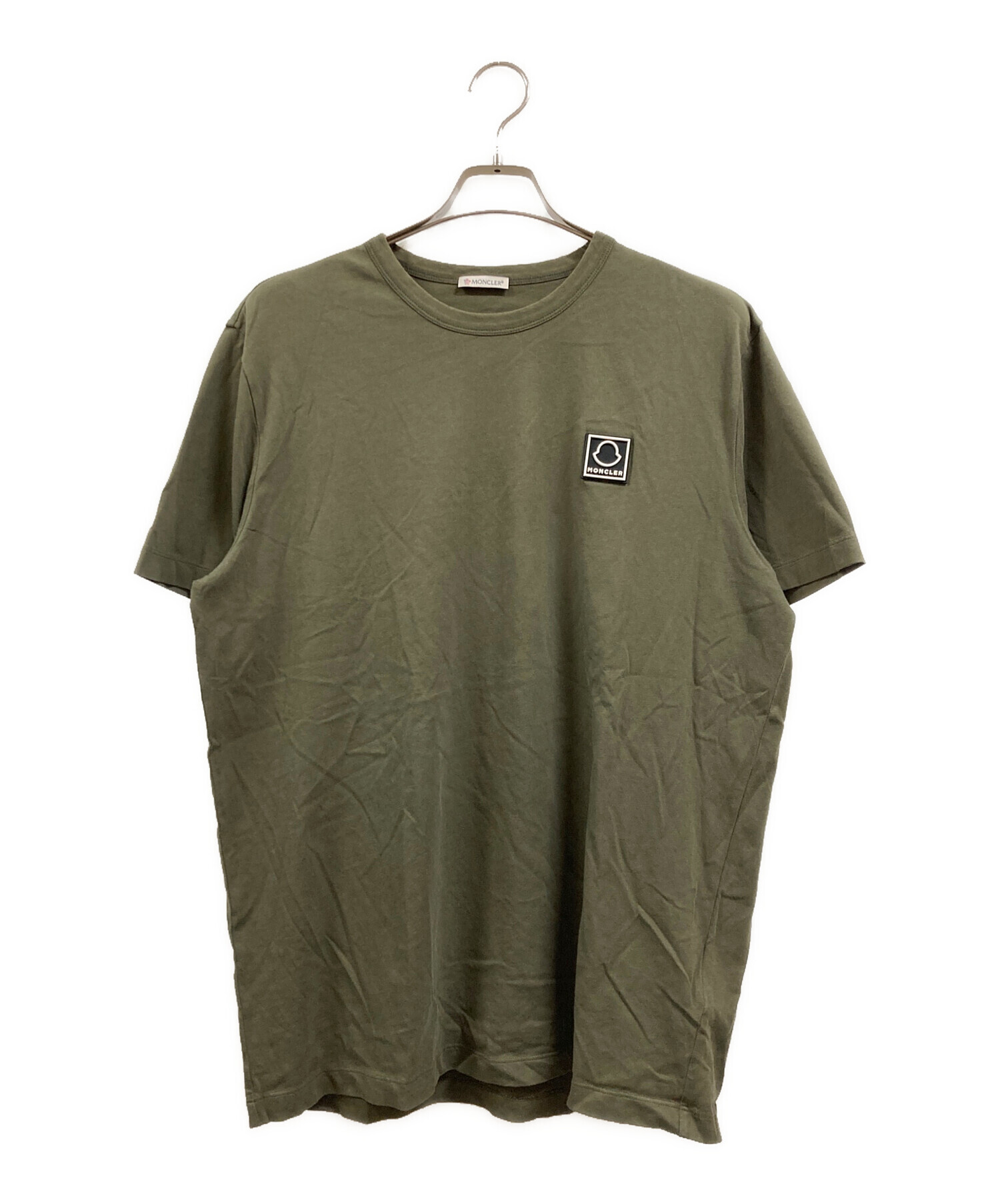 モンクレール　Tシャツ　オリーブ　人気Lサイズ 中古・古着通販】MONCLER (モンクレール) Tシャツ オリーブ サイズ:XXL