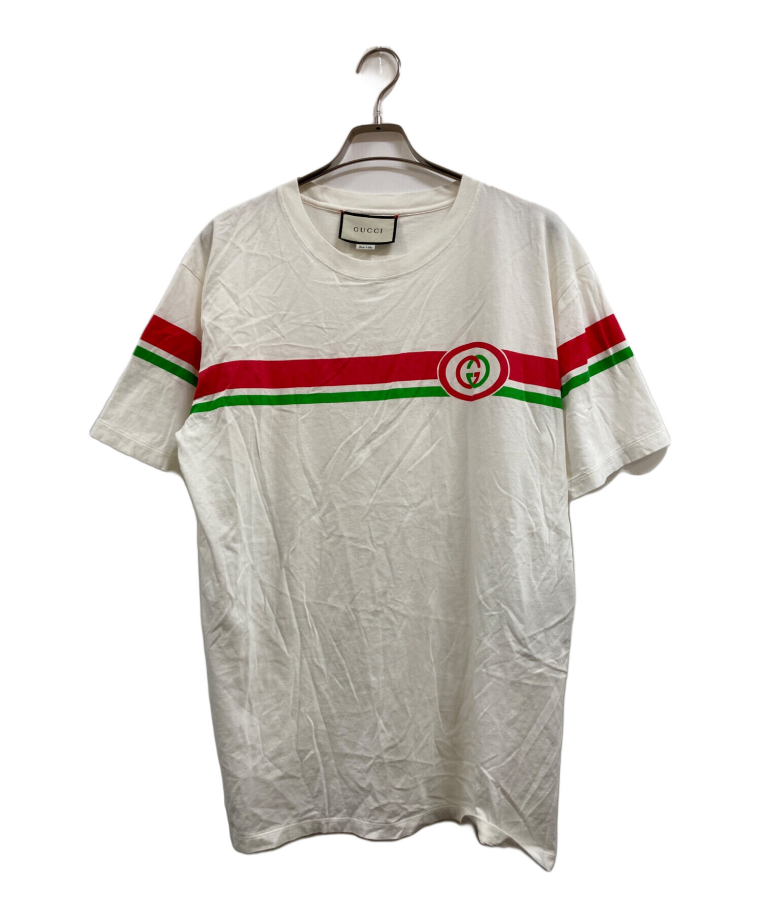 中古・古着通販】GUCCI (グッチ) ブレードプリントプリントTシャツ 
