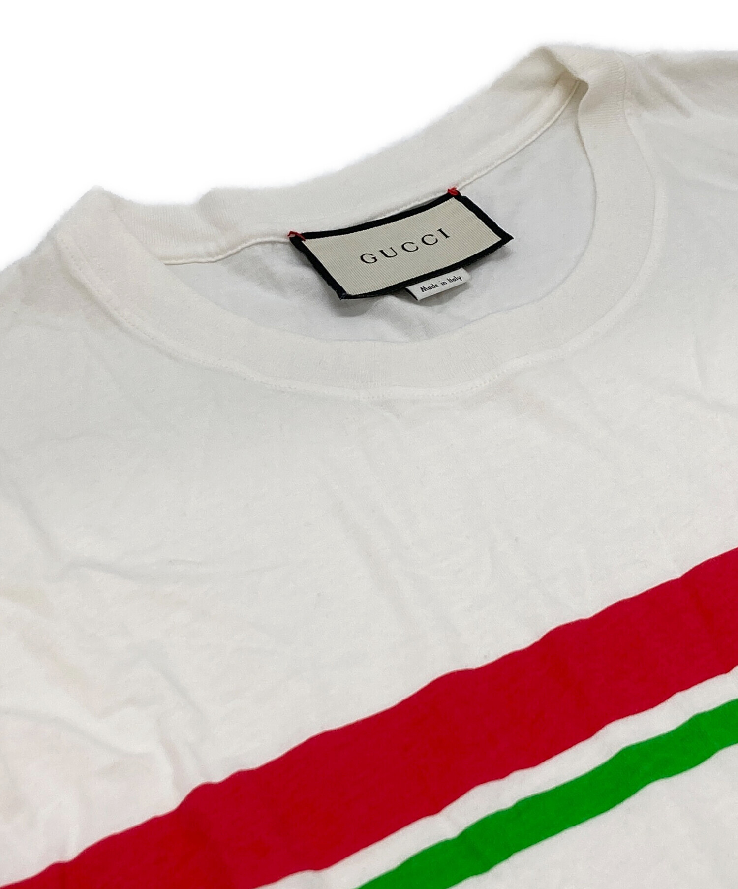 グッチ GUCCI 半袖Tシャツ ブレードロゴ コットン Tシャツ メンズ Used A