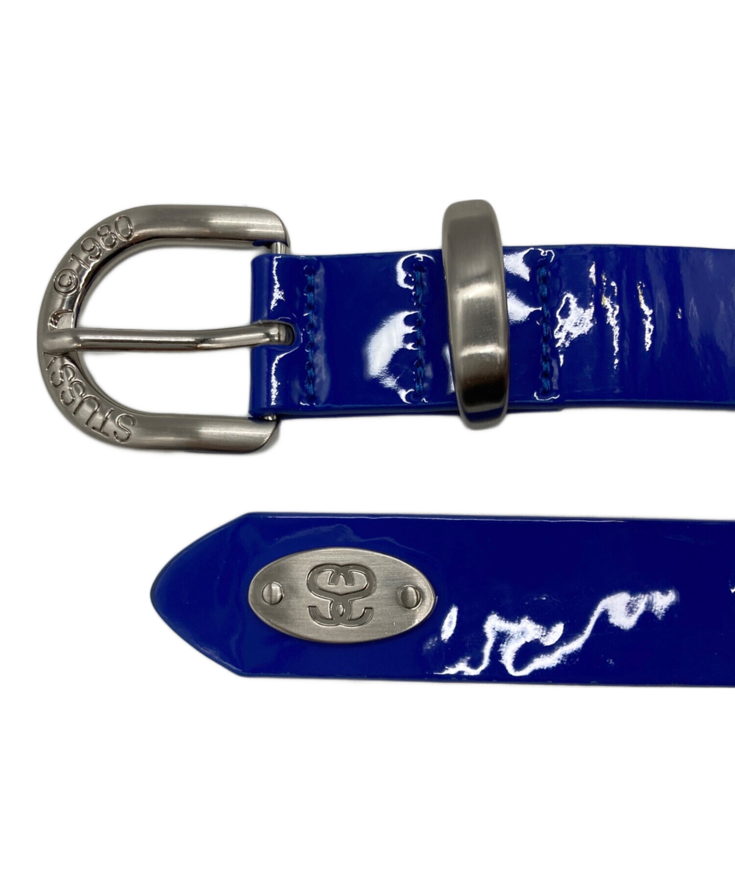 中古・古着通販】stussy (ステューシー) PATENT LEATHER BELT ブルー