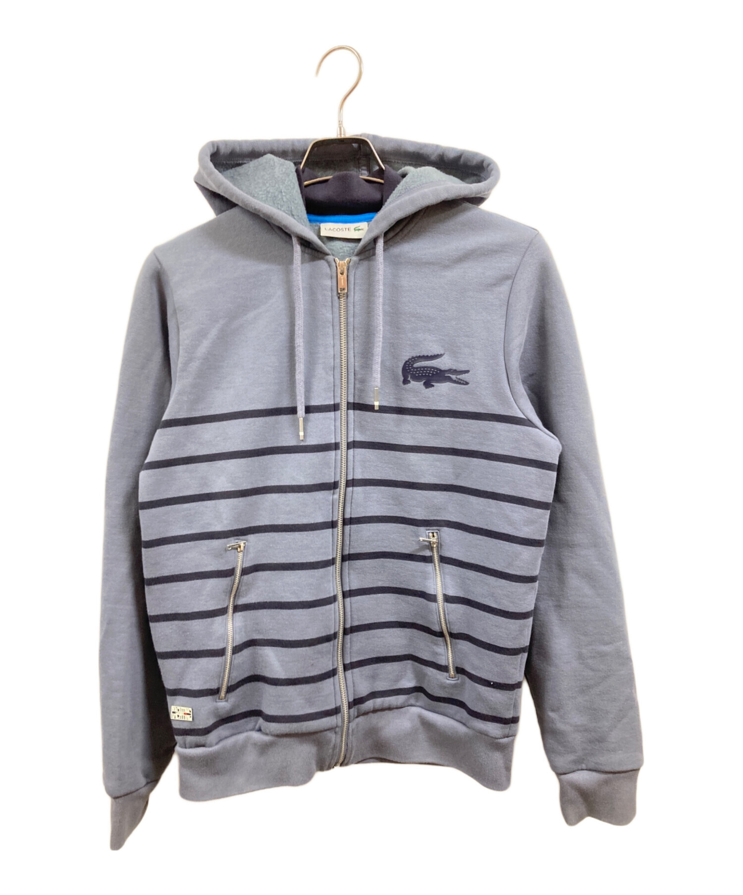 中古・古着通販】LACOSTE (ラコステ) ジップパーカー ブルー サイズ:3 