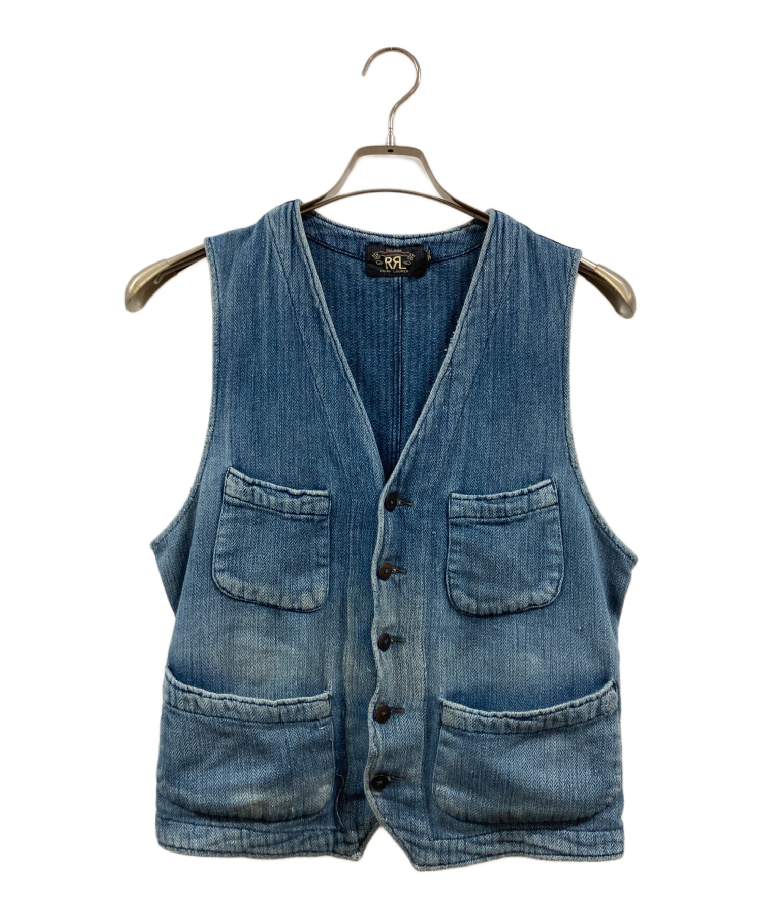 中古・古着通販】RRL (ダブルアールエル) ヘリンボーンベスト 