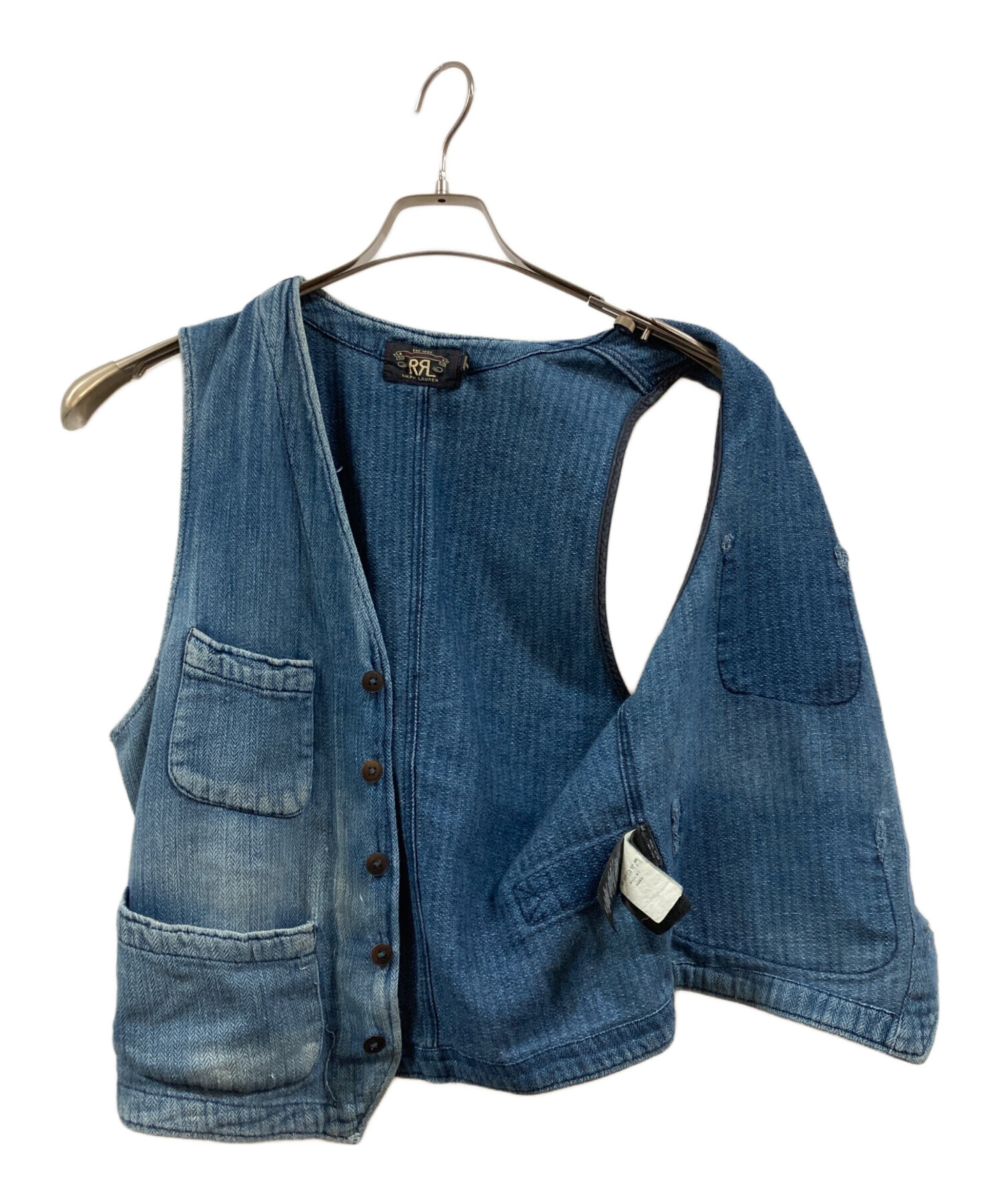 中古・古着通販】RRL (ダブルアールエル) ヘリンボーンベスト 