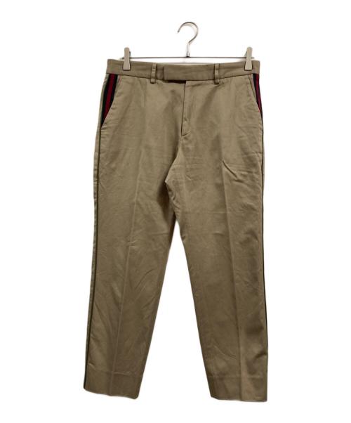 GUCCI コットン スラックス ベージュ　パンツ　イタリア　春夏秋 中古・古着通販】GUCCI (グッチ) コットンシックスティーズパンツ
