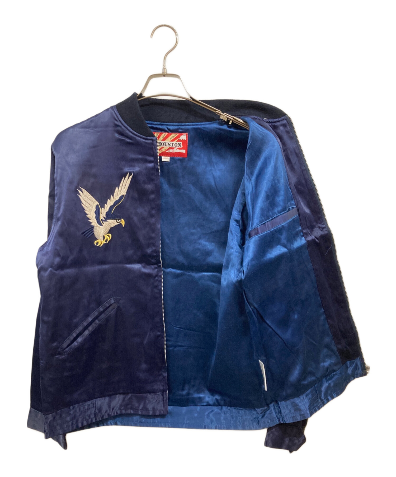 HOUSTON ネイビー スカジャン MEDIUM 中古・古着通販】HOUSTON (ヒューストン) スカジャン ネイビー サイズ