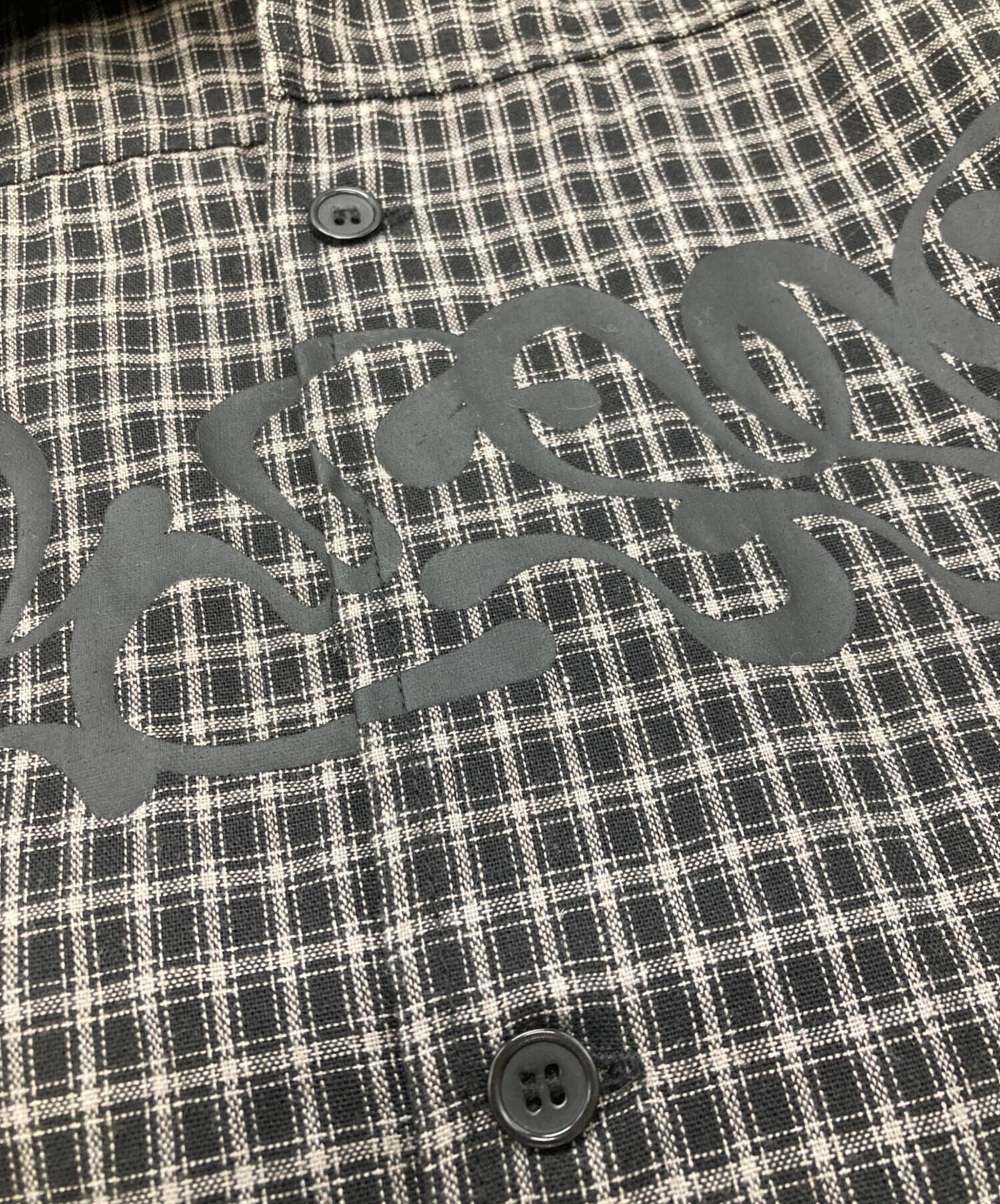 中古・古着通販】BLESS U (ブレスユー) ss check shirt ブラック