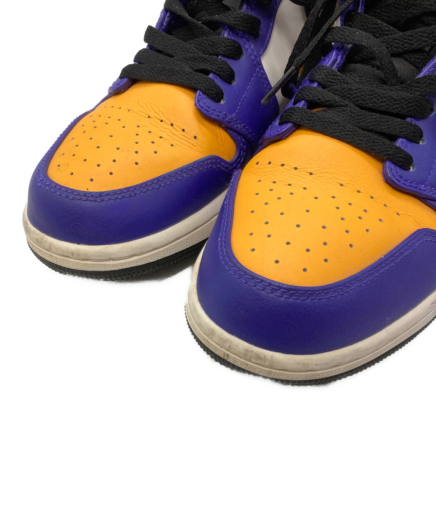 中古・古着通販】NIKE (ナイキ) AIR JORDAN 1 MID パープル×イエロー 
